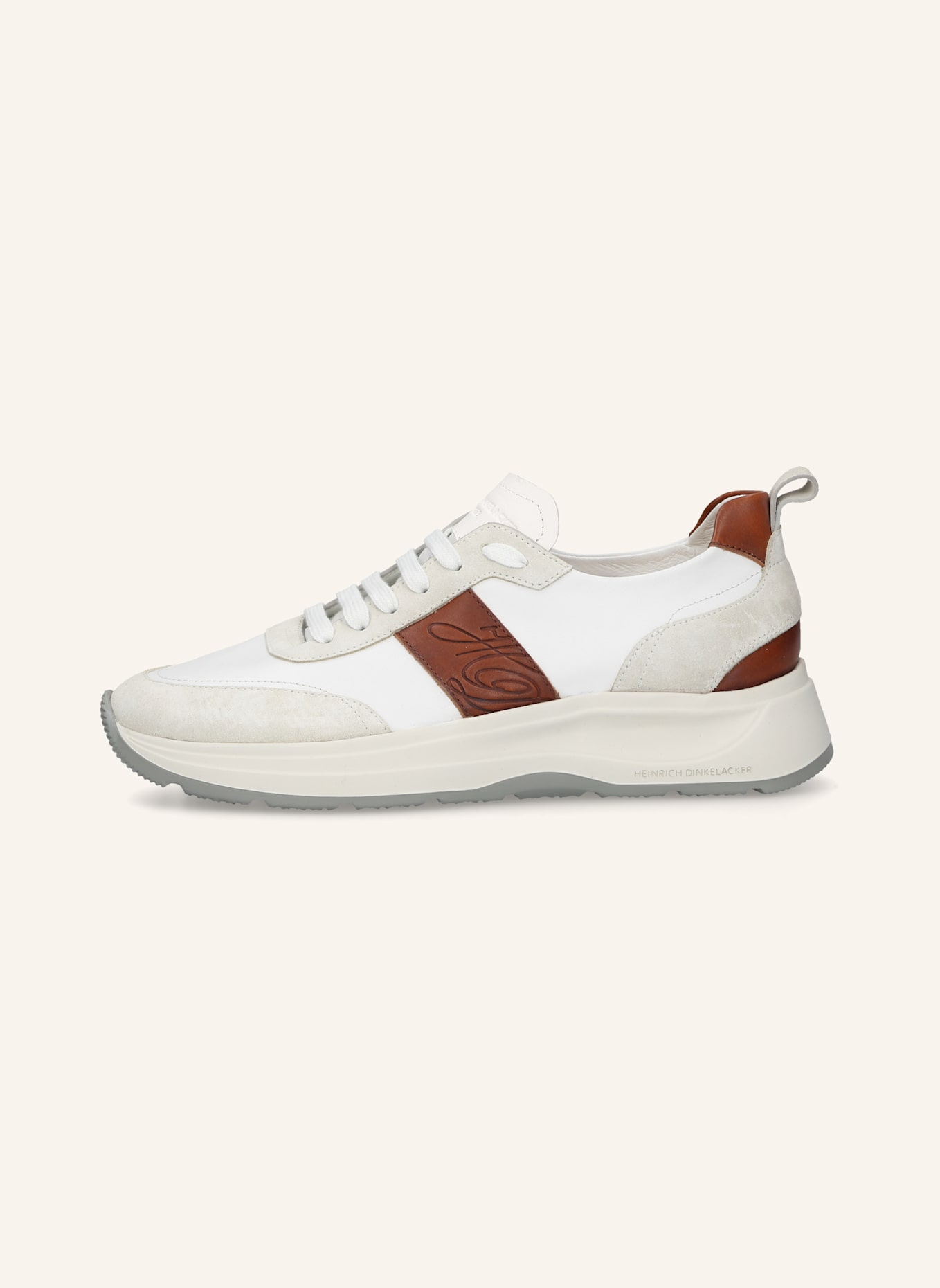 HEINRICH DINKELACKER Sneaker TORONTO SNEAKER CL: WEISS/ BRAUN