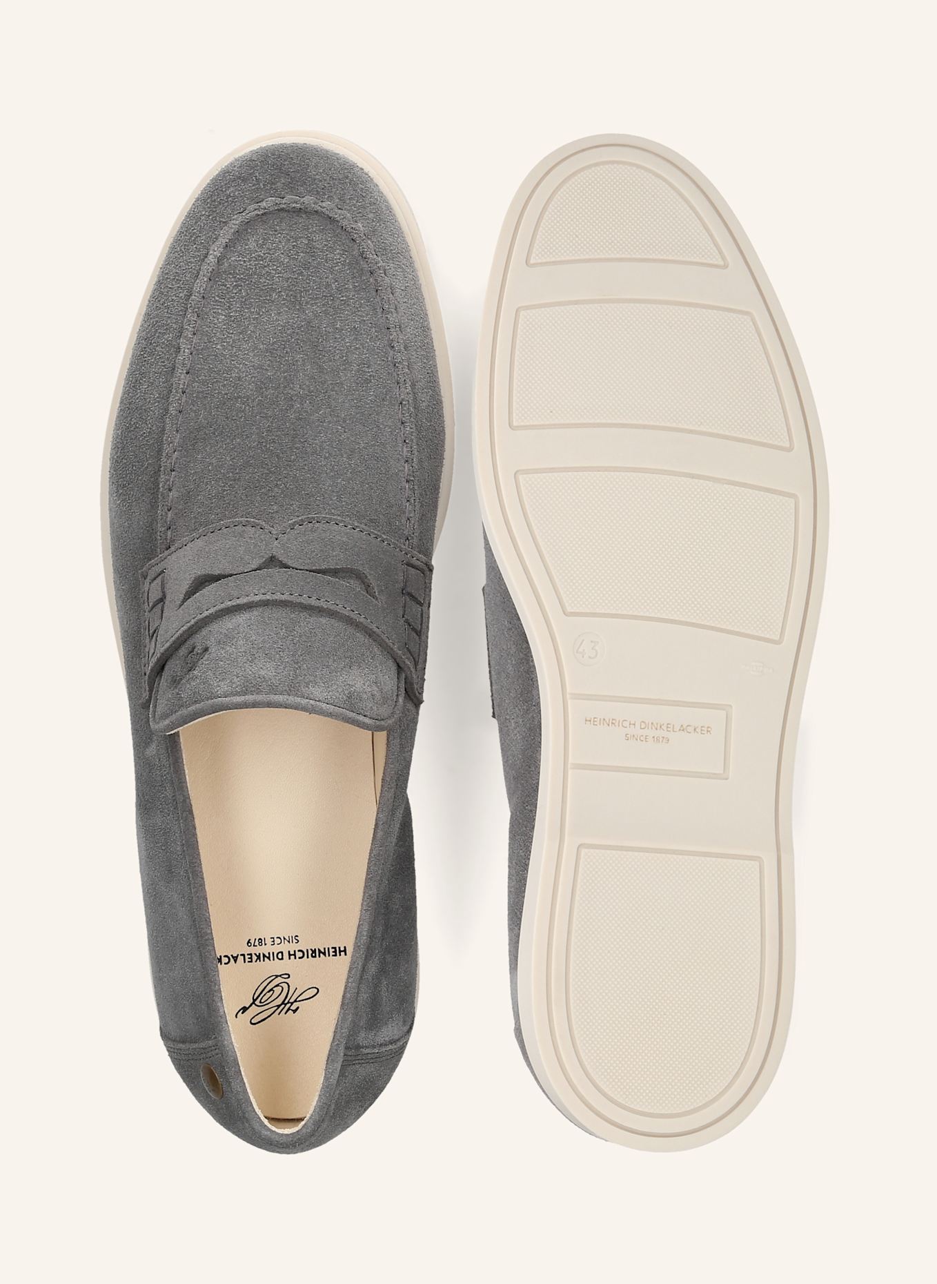 HEINRICH DINKELACKER Loafer GENUA PENNY LOAFER V: GRAU