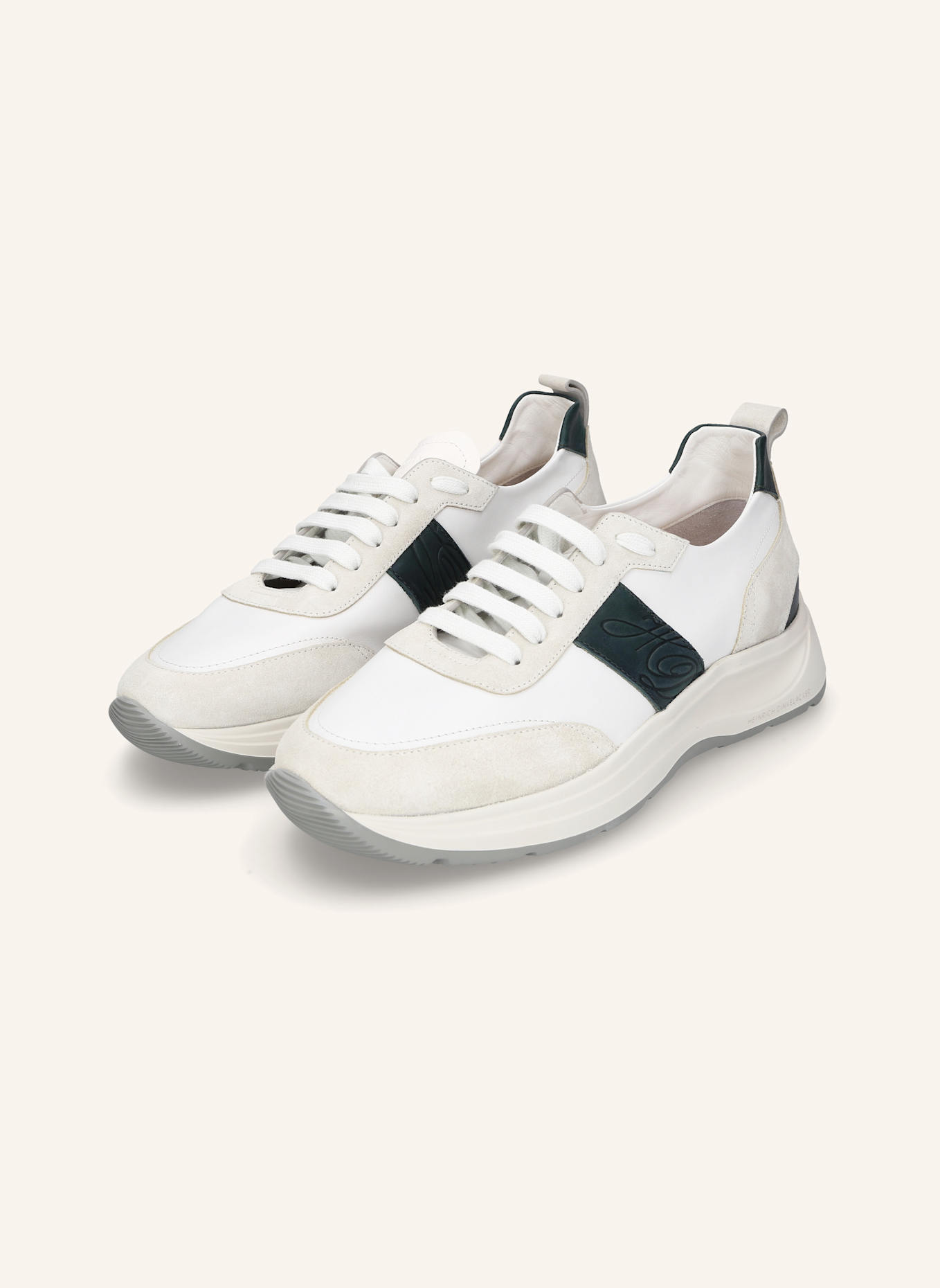 HEINRICH DINKELACKER Sneaker TORONTO SNEAKER CL: WEISS/ PETROL