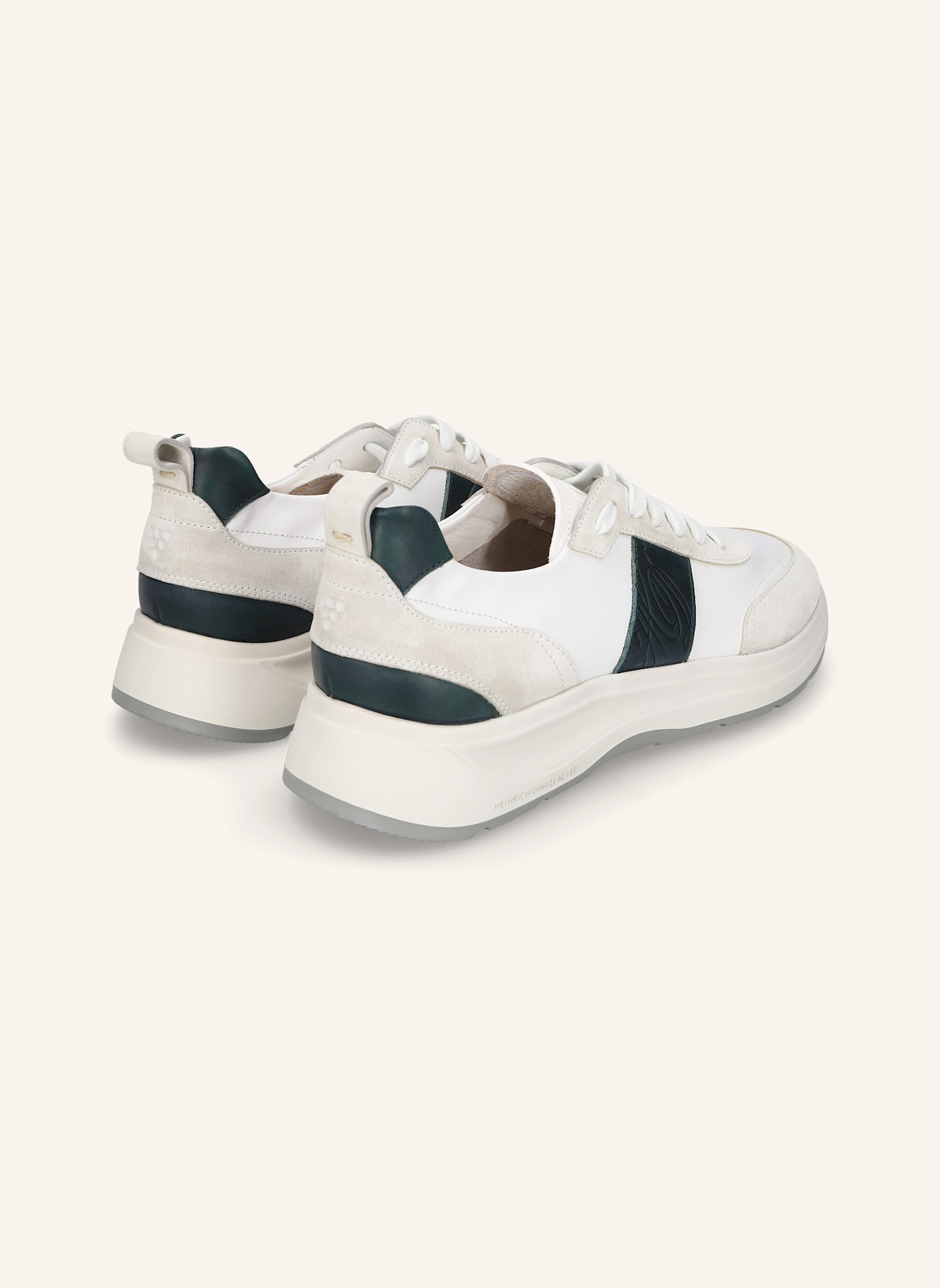 HEINRICH DINKELACKER Sneaker TORONTO SNEAKER CL: WEISS/ PETROL