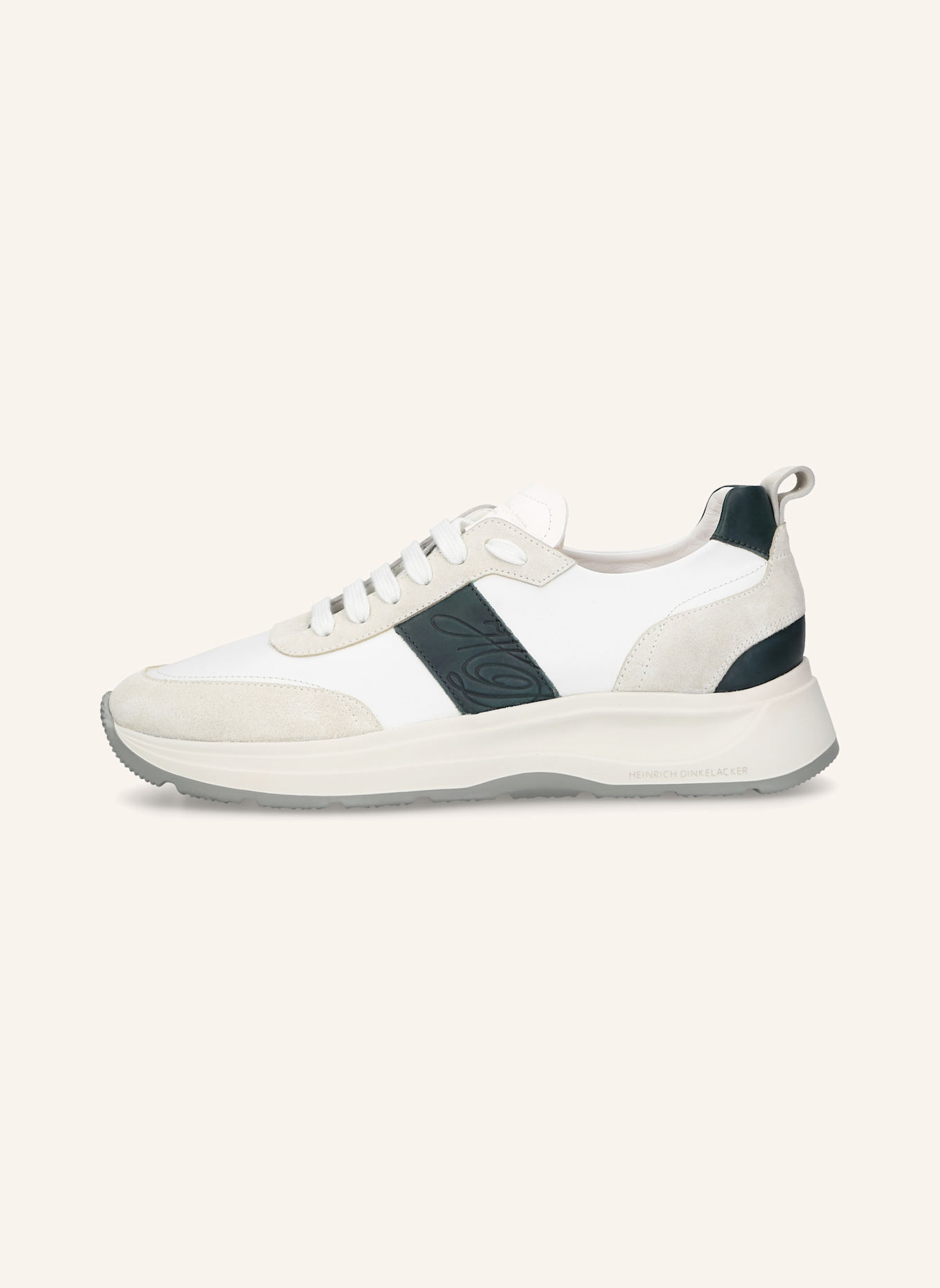 HEINRICH DINKELACKER Sneaker TORONTO SNEAKER CL: WEISS/ PETROL