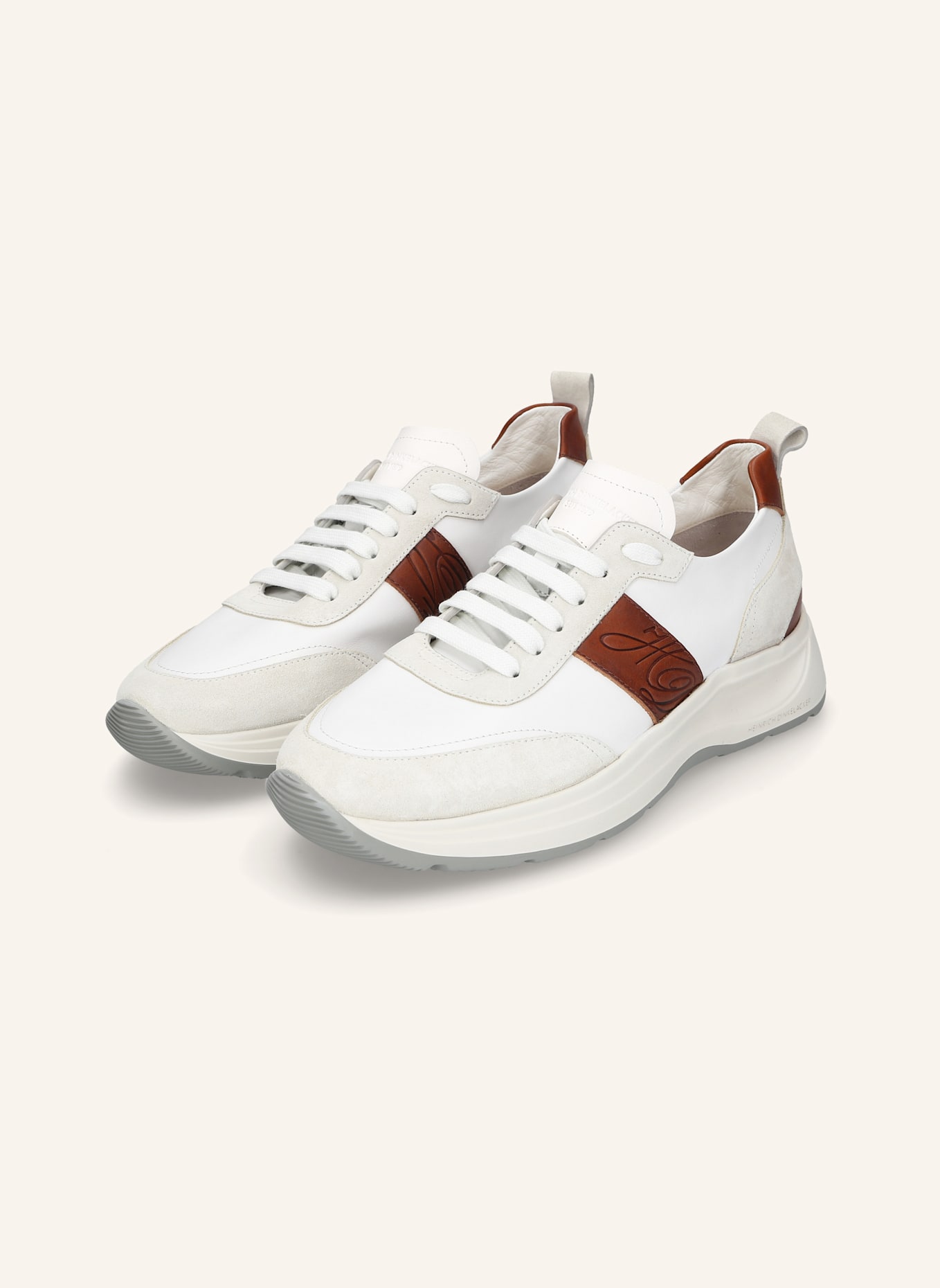 HEINRICH DINKELACKER Sneaker TORONTO SNEAKER CL: WEISS/ BRAUN