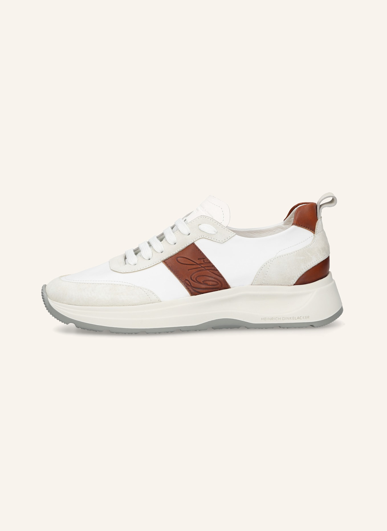 HEINRICH DINKELACKER Sneaker TORONTO SNEAKER CL: WEISS/ BRAUN
