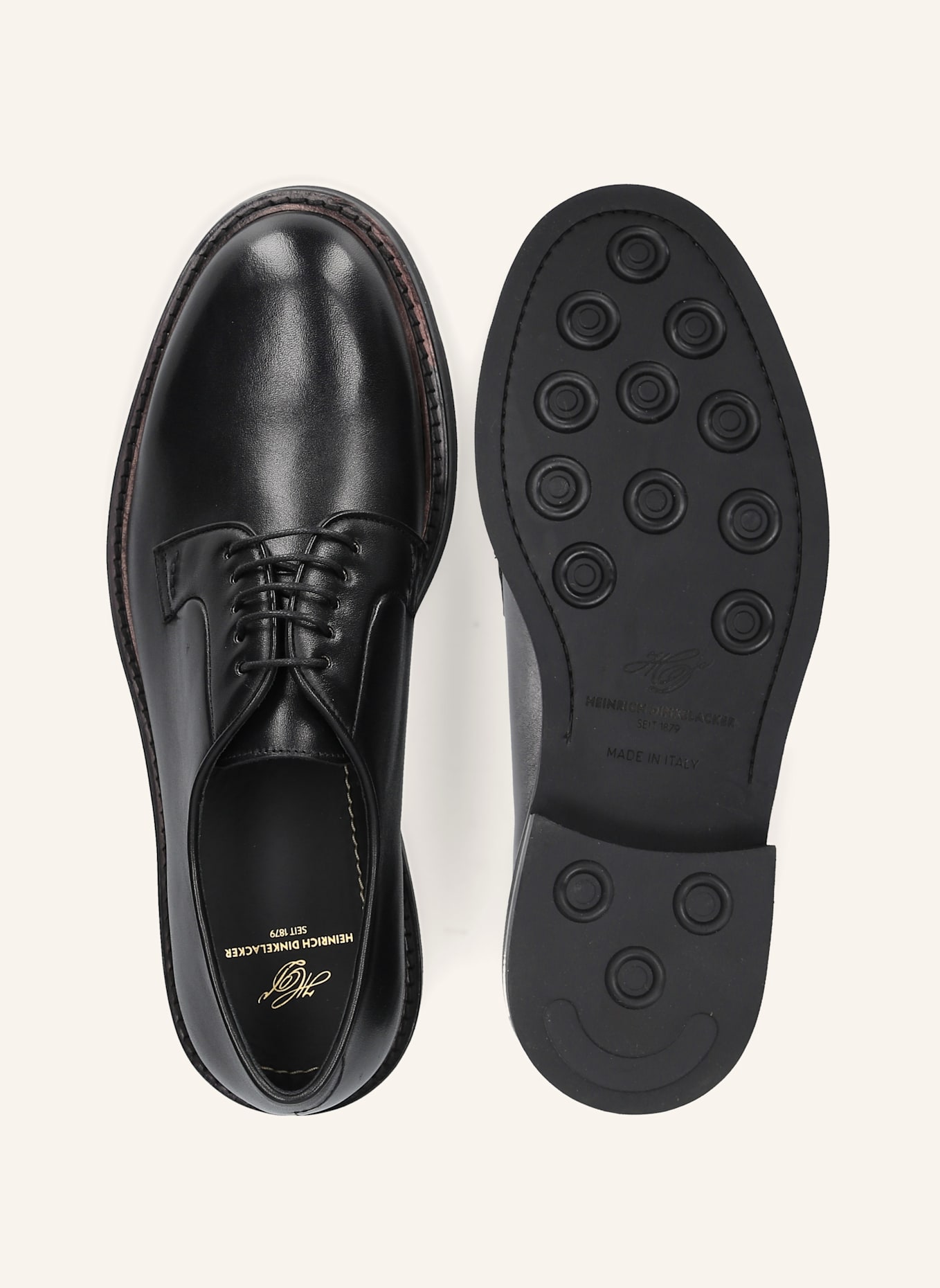 HEINRICH DINKELACKER Schnürer FLORENZ DERBY PLAIN BC: SCHWARZ