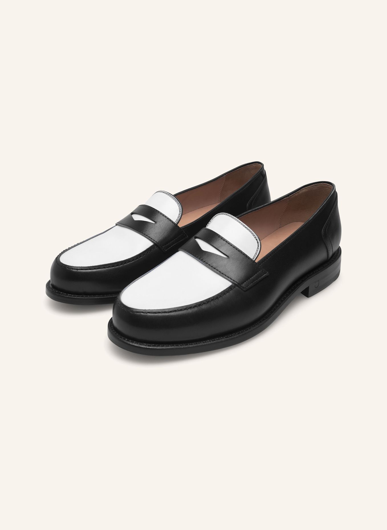 Henry Stevens Loafers HAYWOOD PL: ZWART / WIT