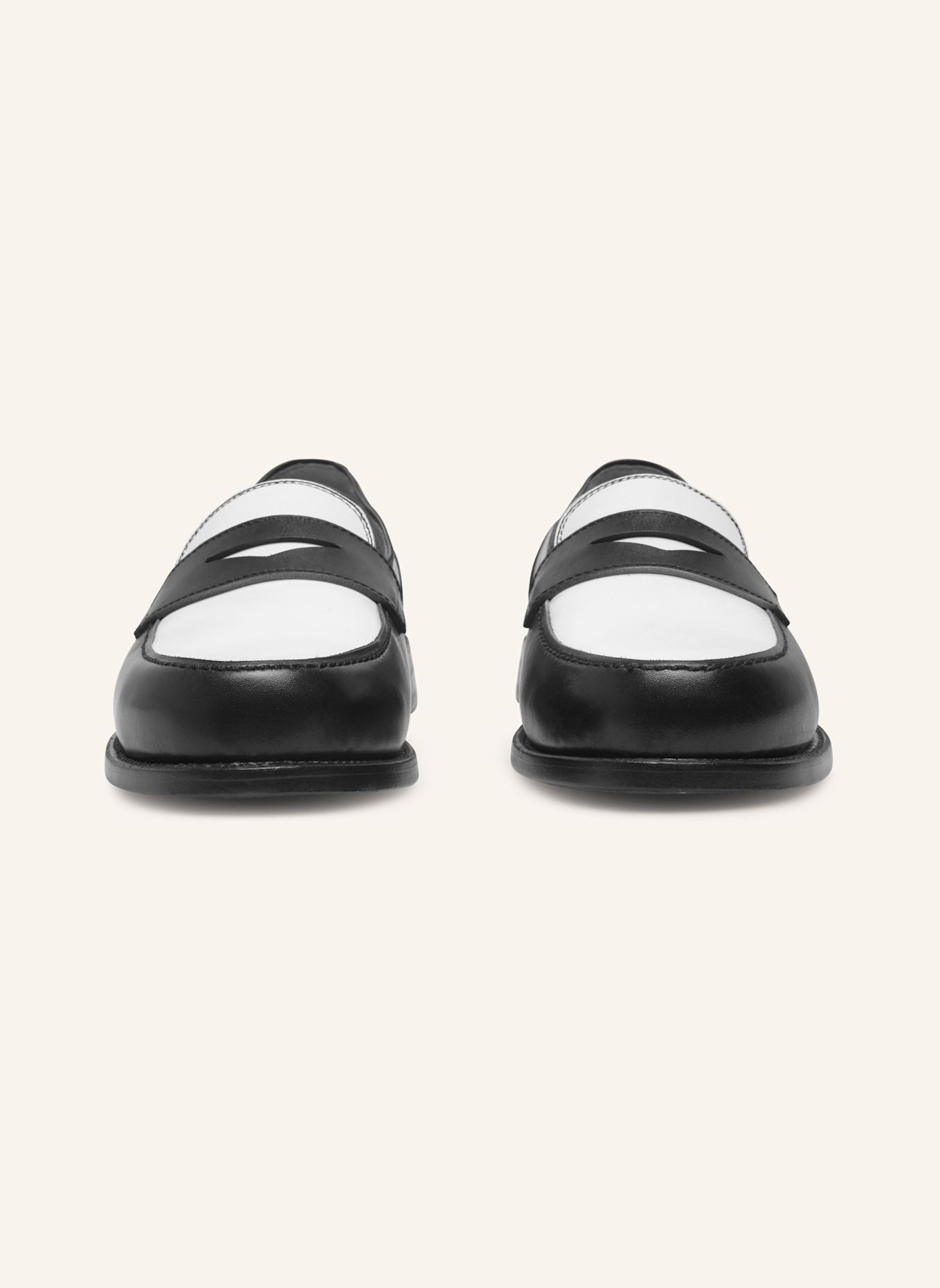 Henry Stevens Loafers HAYWOOD PL: ZWART / WIT
