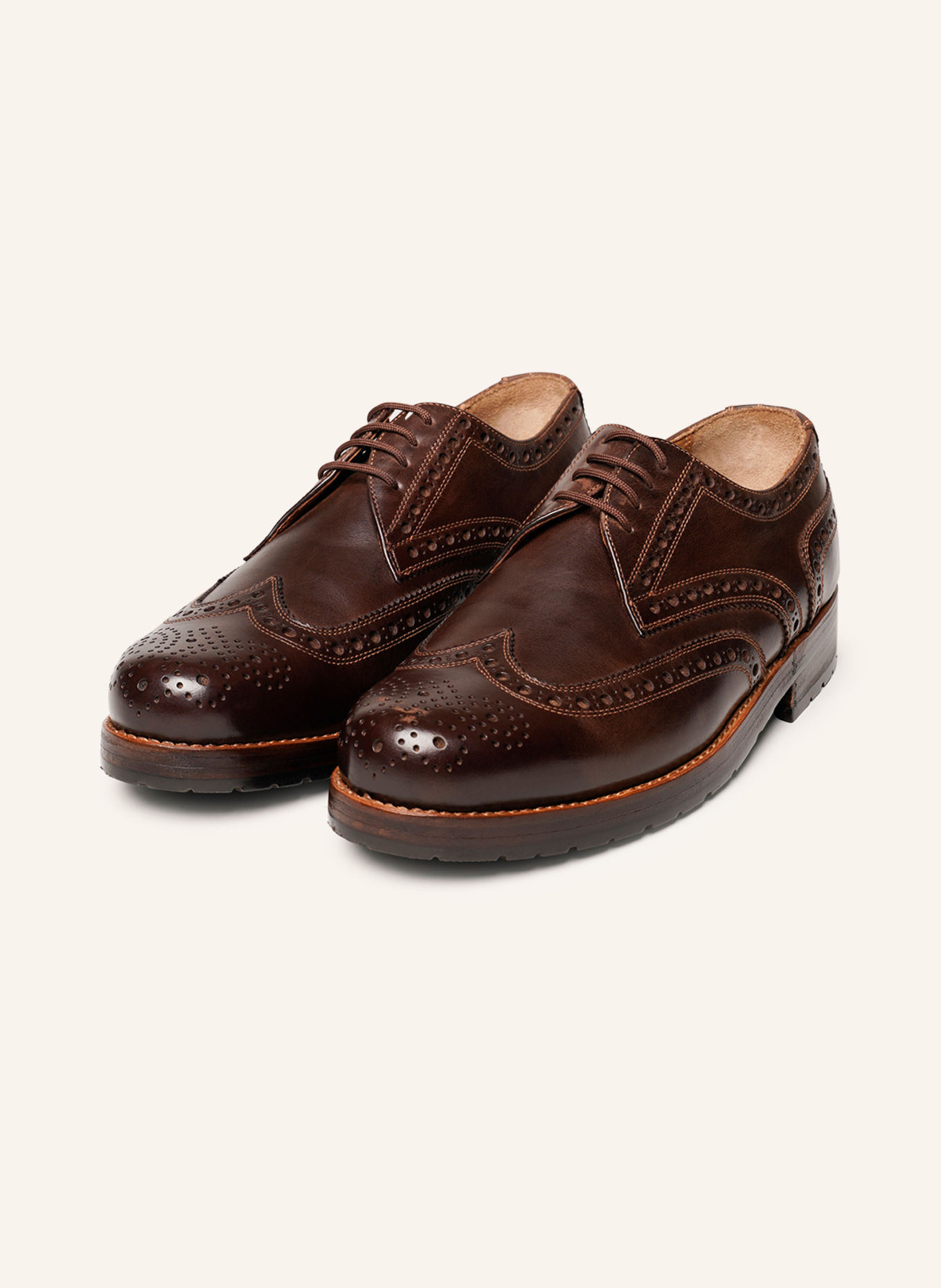 HEINRICH DINKELACKER Veterschoen RIO FULL-BROGUE H: BRUIN