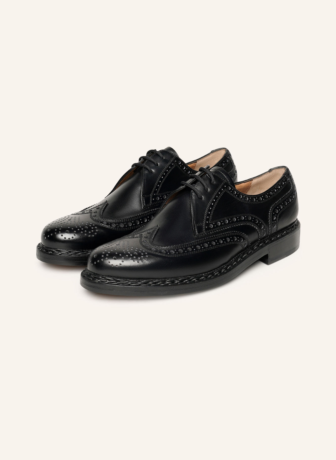 HEINRICH DINKELACKER Veterschoen BUDA FULL-BROGUE BC: ZWART