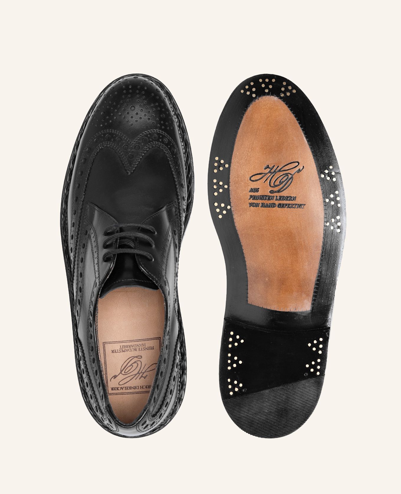 HEINRICH DINKELACKER Veterschoen BUDA FULL-BROGUE BC: ZWART