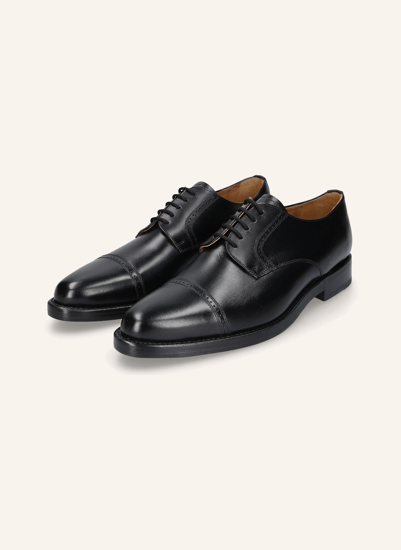 HEINRICH DINKELACKER Schnürer MILANO QUARTER-BROGUE BC: SCHWARZ