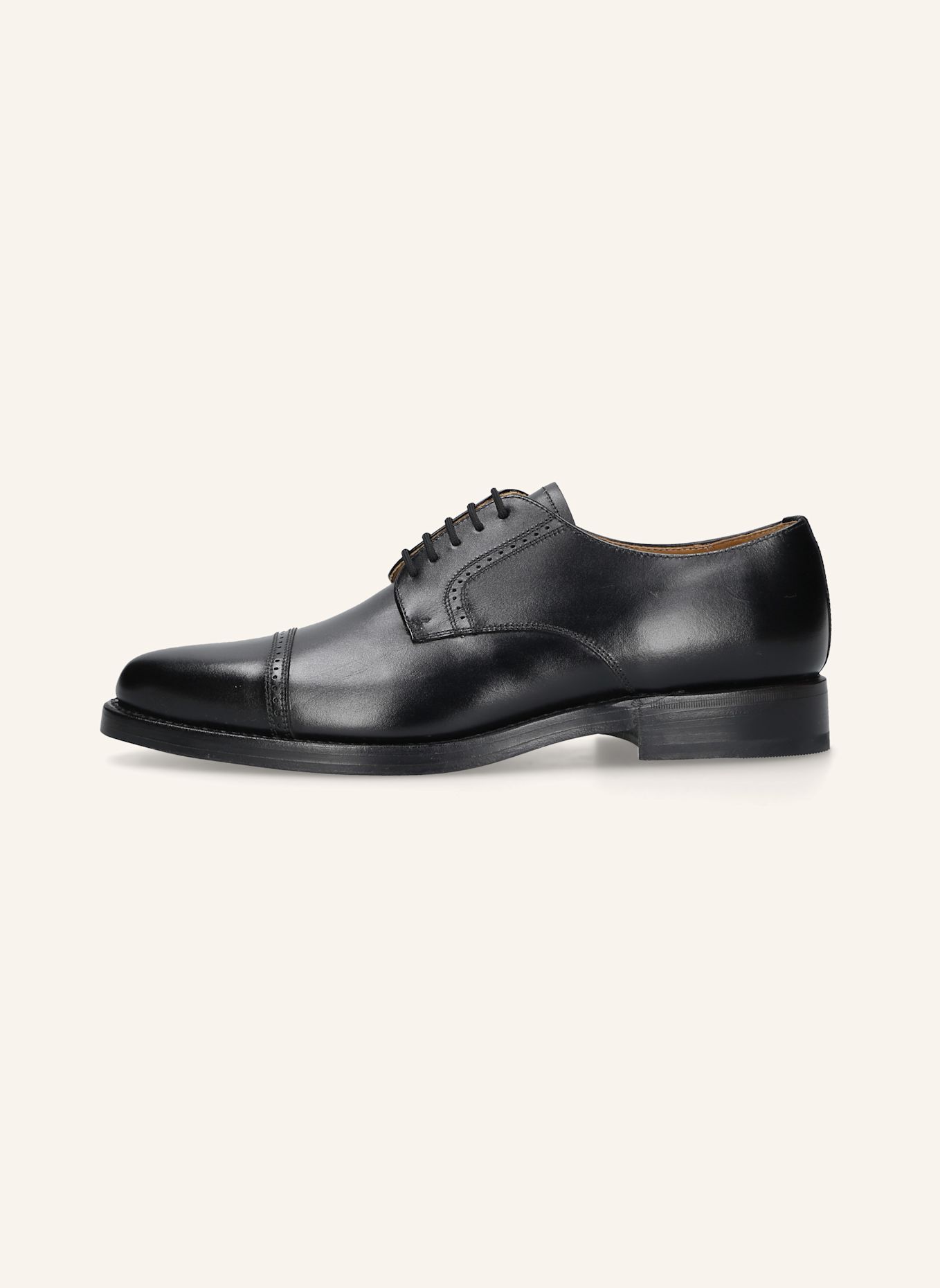 HEINRICH DINKELACKER Schnürer MILANO QUARTER-BROGUE BC: SCHWARZ