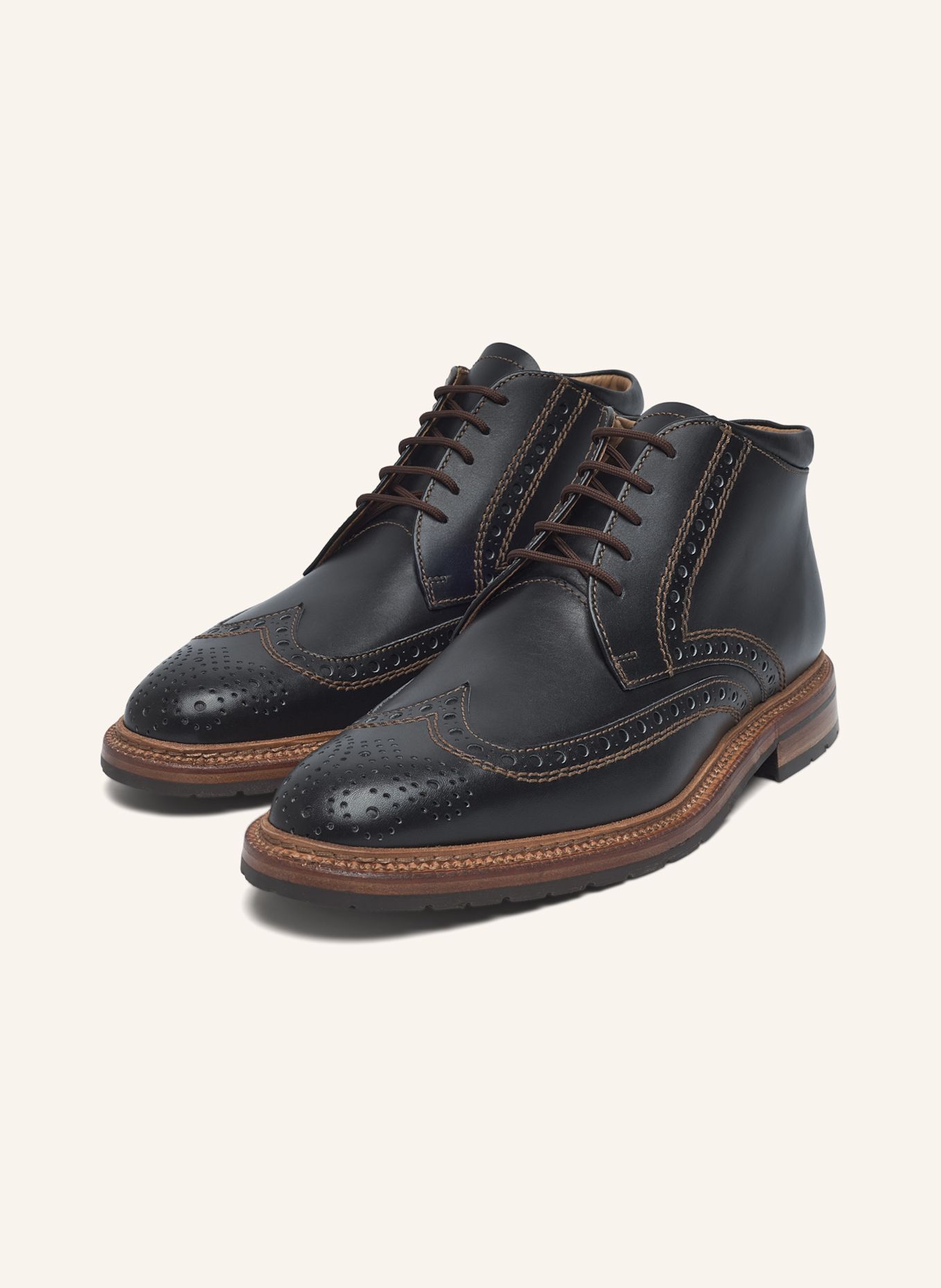 HEINRICH DINKELACKER Boots LUZERN FULL-BROGUE SC: ZWART
