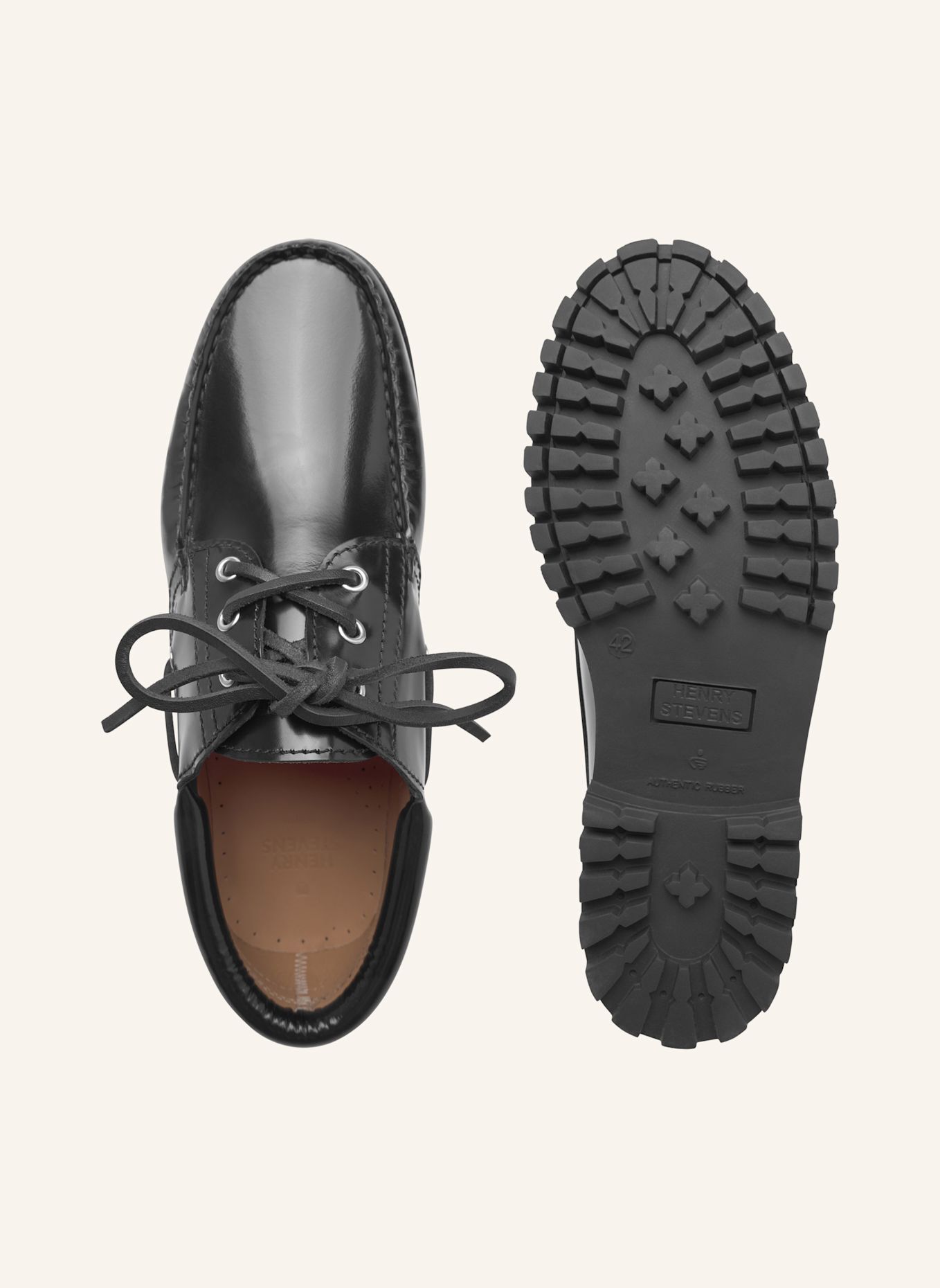 Henry Stevens Bootschoen MORGAN M DS: ZWART