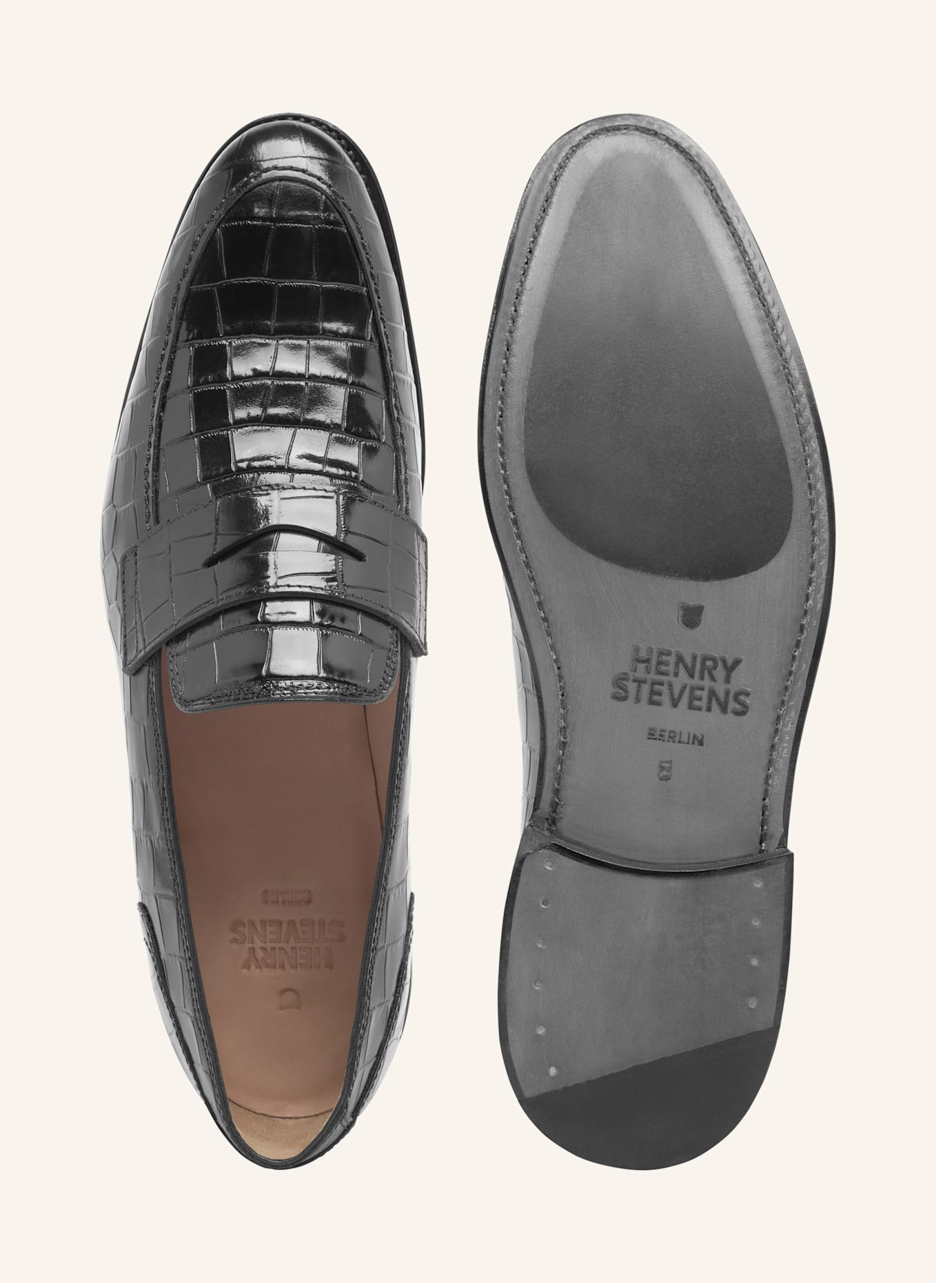 Henry Stevens Loafers MARSHALL PL: ZWART