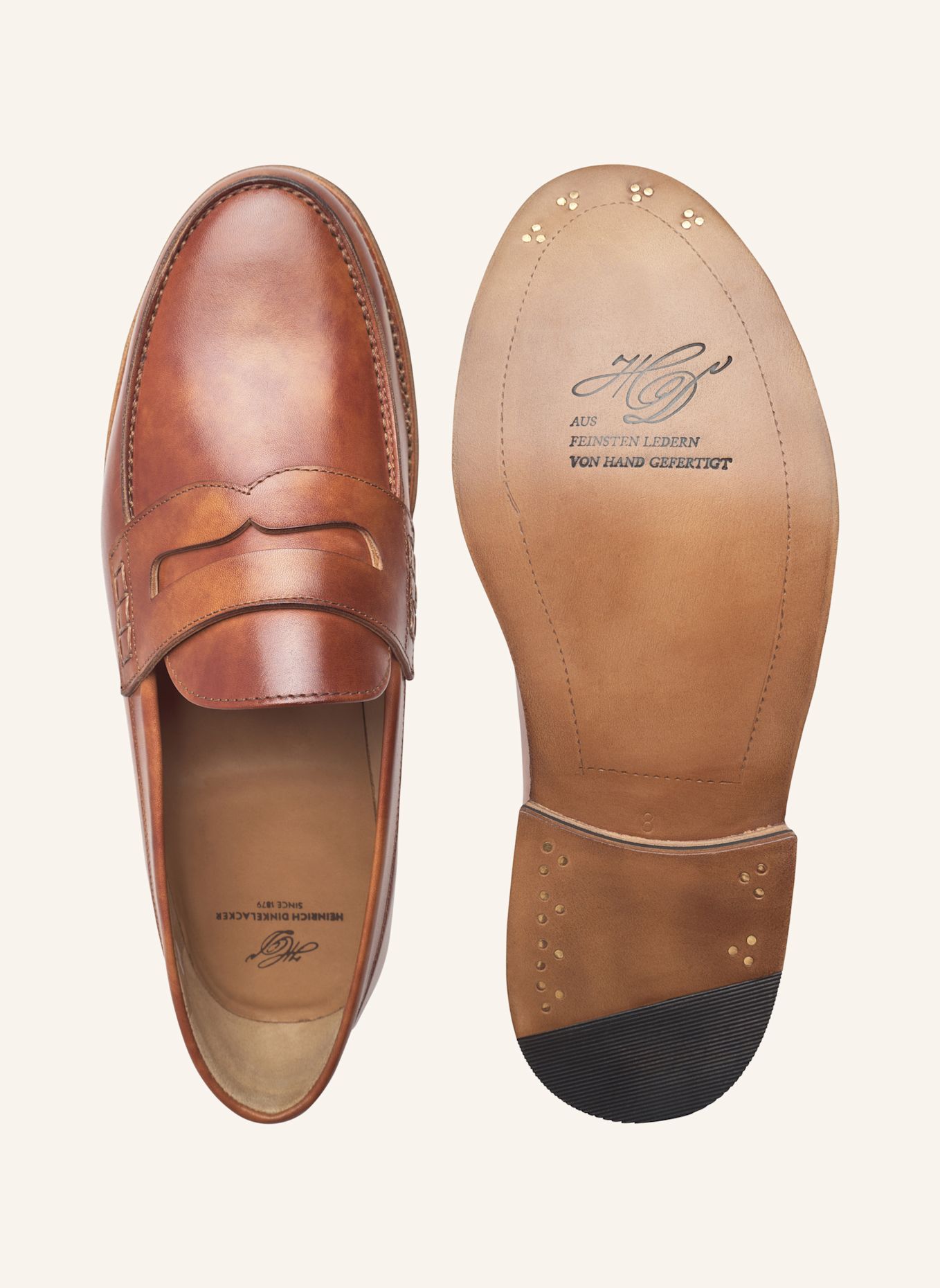 HEINRICH DINKELACKER Loafers JANOSH K PLAIN TC: COGNAC