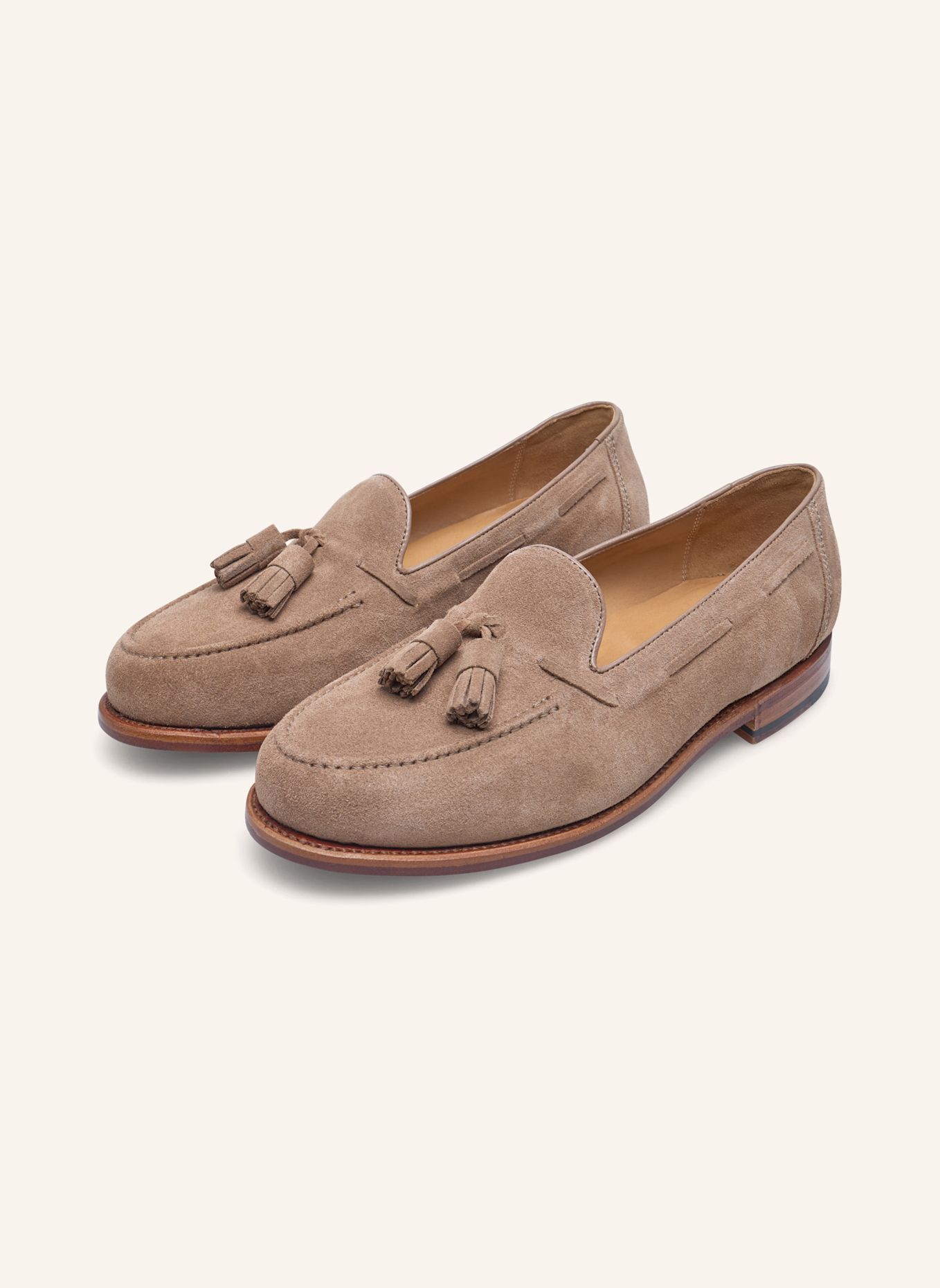 HEINRICH DINKELACKER Loafer WIEN PLAIN TASSEL V: BEIGE