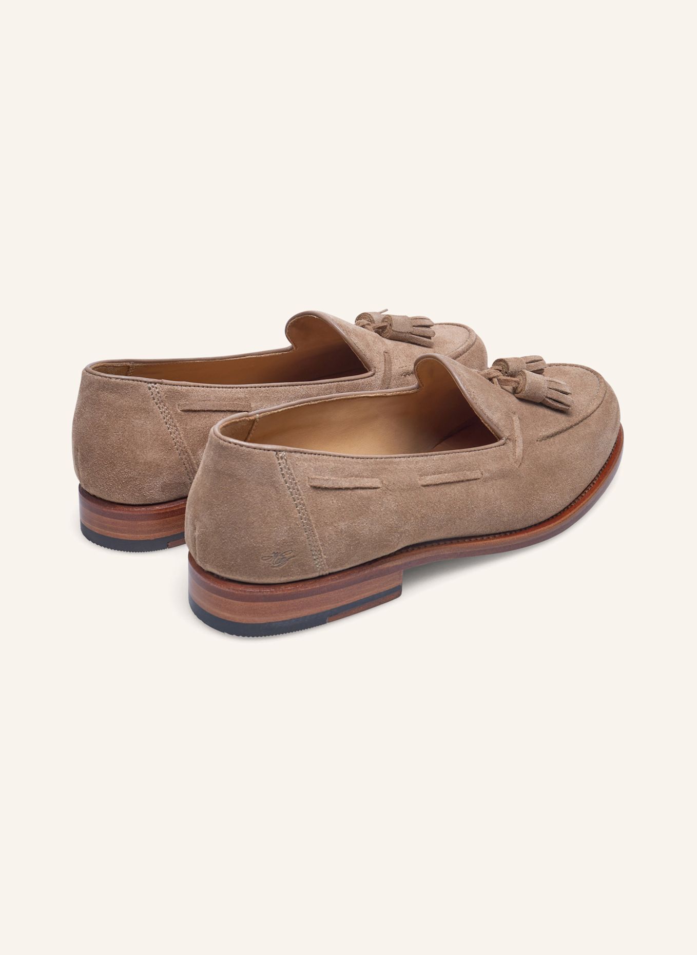 HEINRICH DINKELACKER Loafer WIEN PLAIN TASSEL V: BEIGE