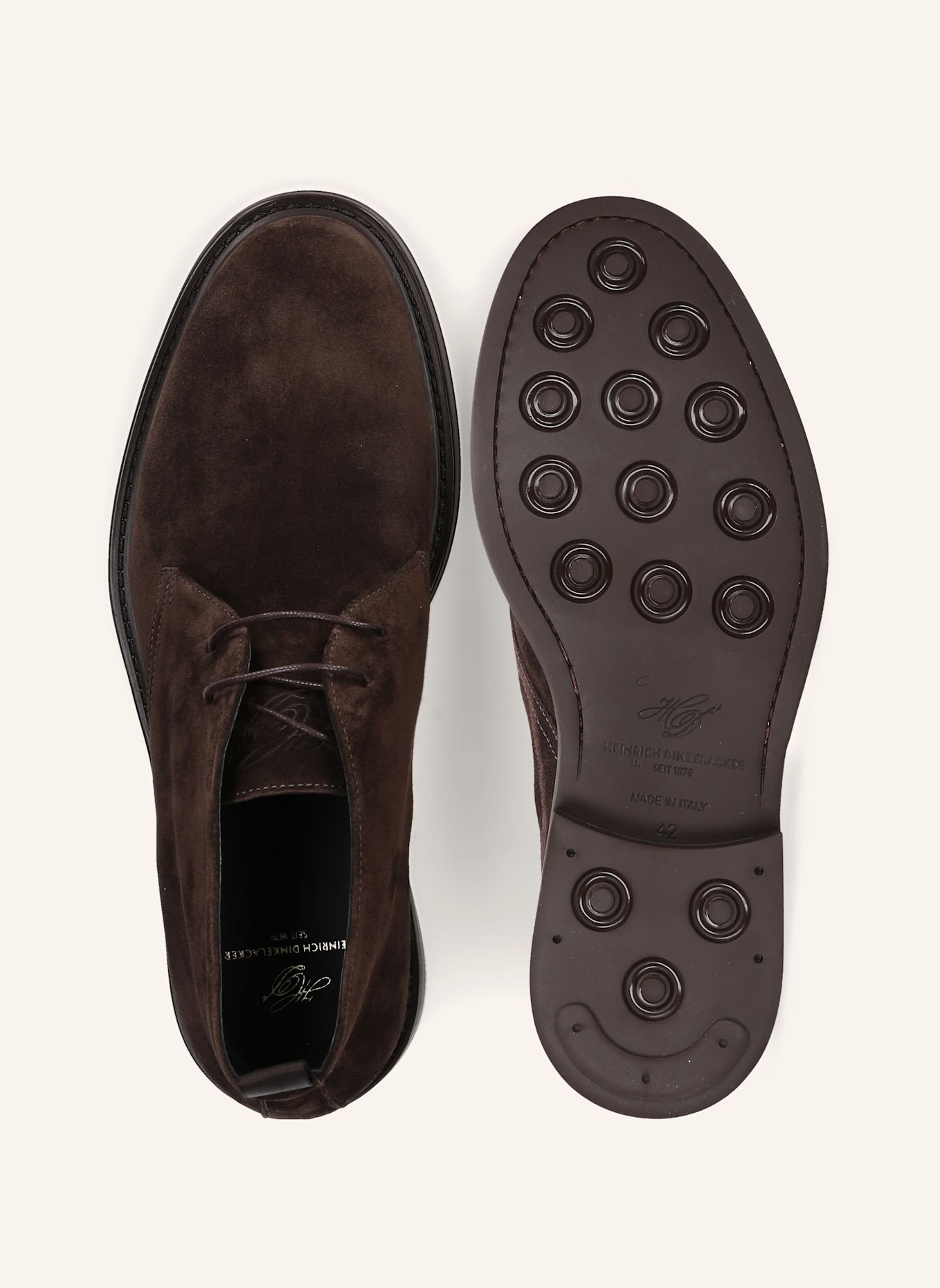 HEINRICH DINKELACKER Veterboots FLORENZ PLAIN V: DONKERGRIJS