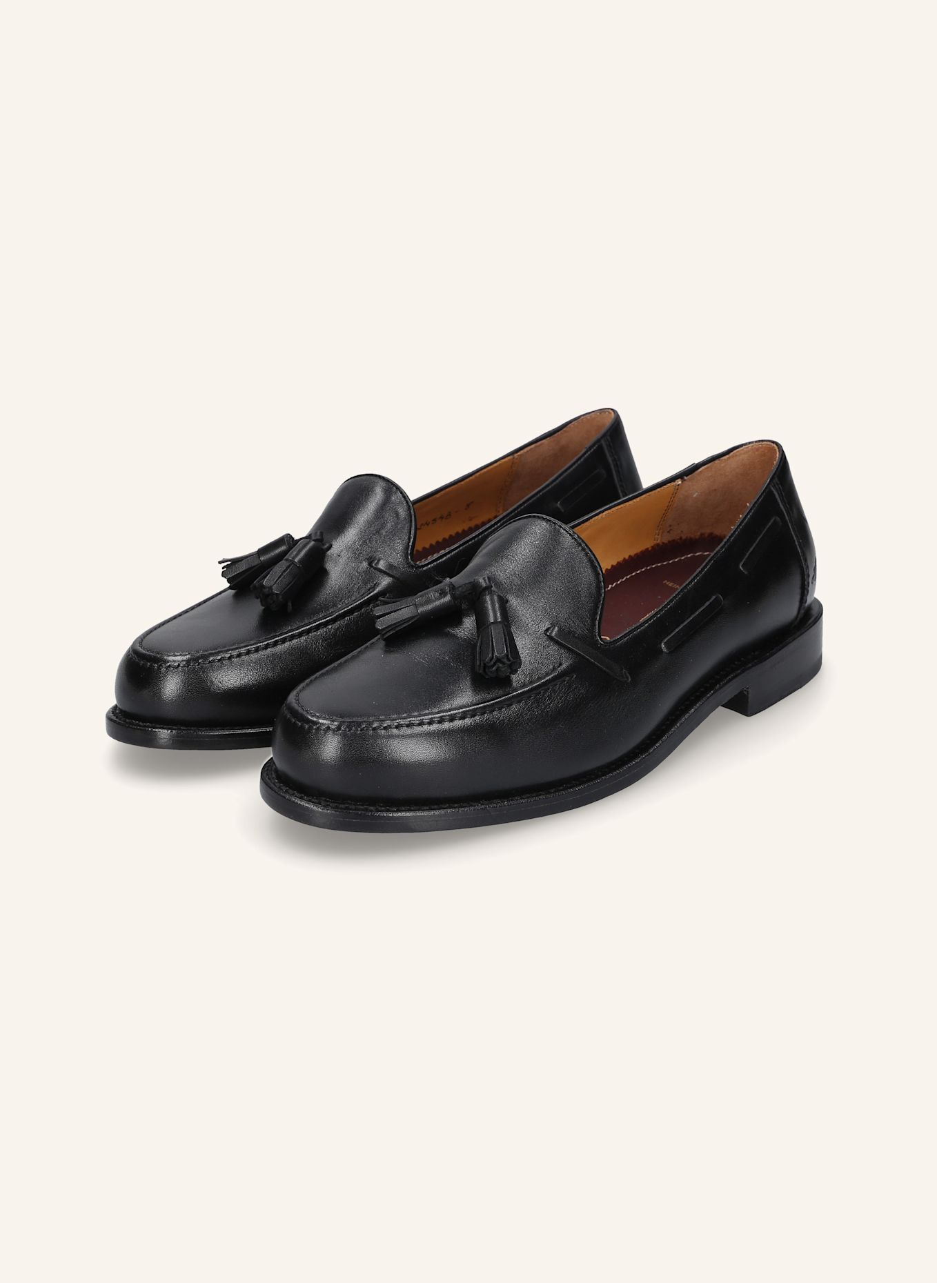 HEINRICH DINKELACKER Loafers WIEN PLAIN TASSEL NP: ZWART