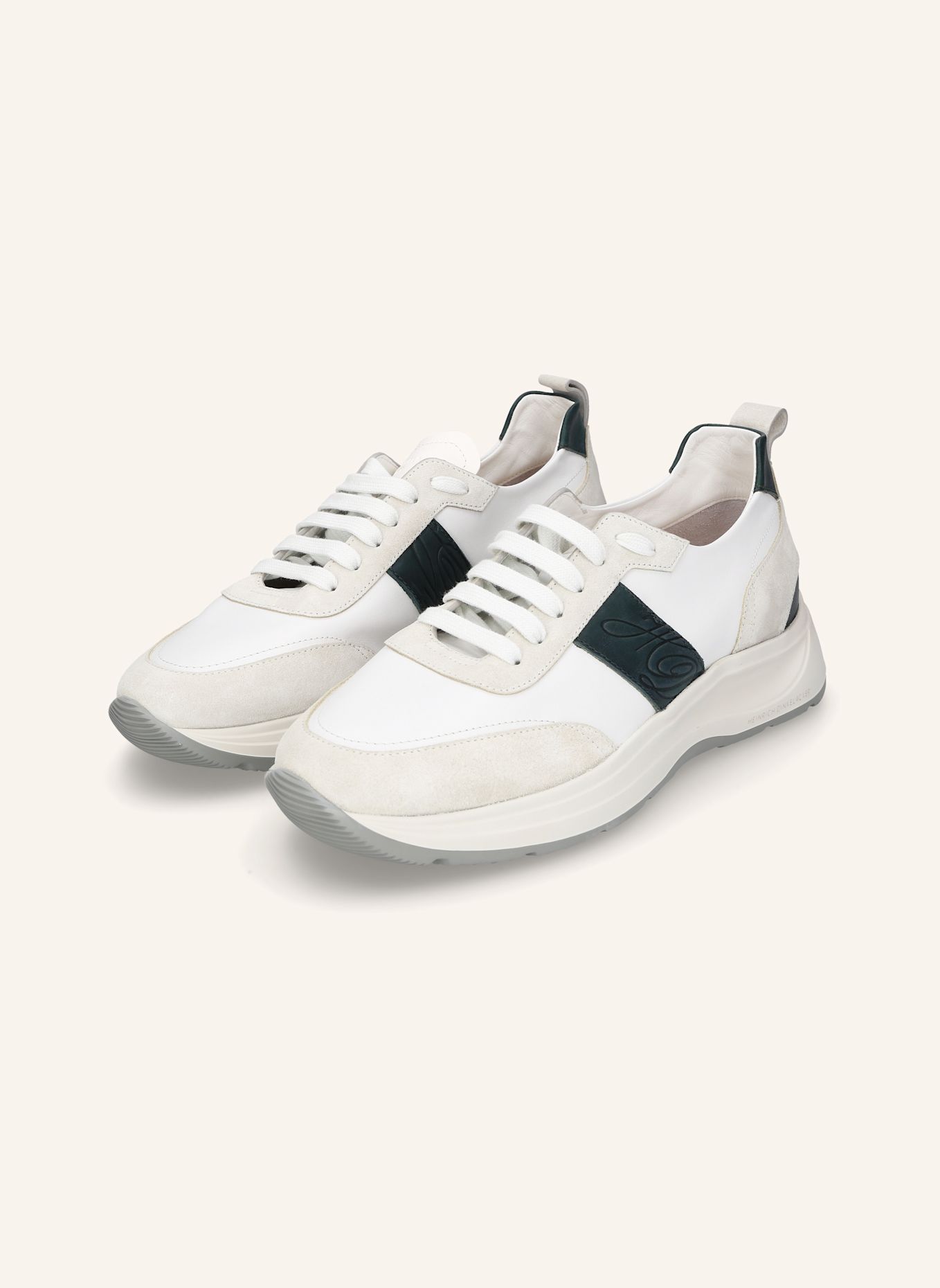 HEINRICH DINKELACKER Sneakers TORONTO SNEAKER CL: WIT / PETROL