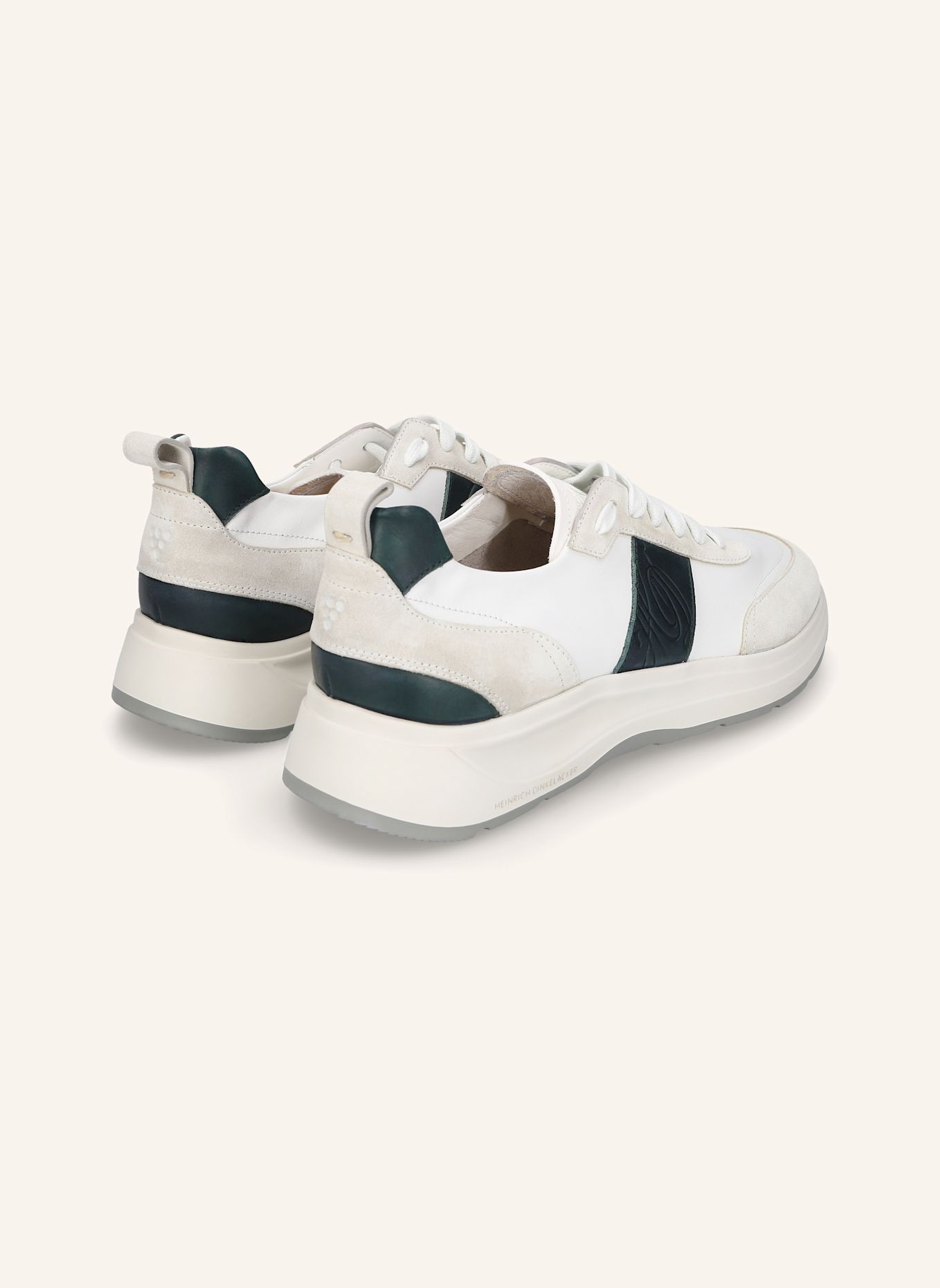 HEINRICH DINKELACKER Sneakers TORONTO SNEAKER CL: WIT / PETROL