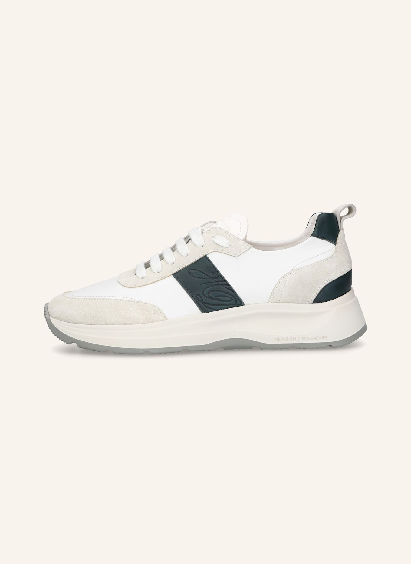 HEINRICH DINKELACKER Sneakers TORONTO SNEAKER CL: WIT / PETROL