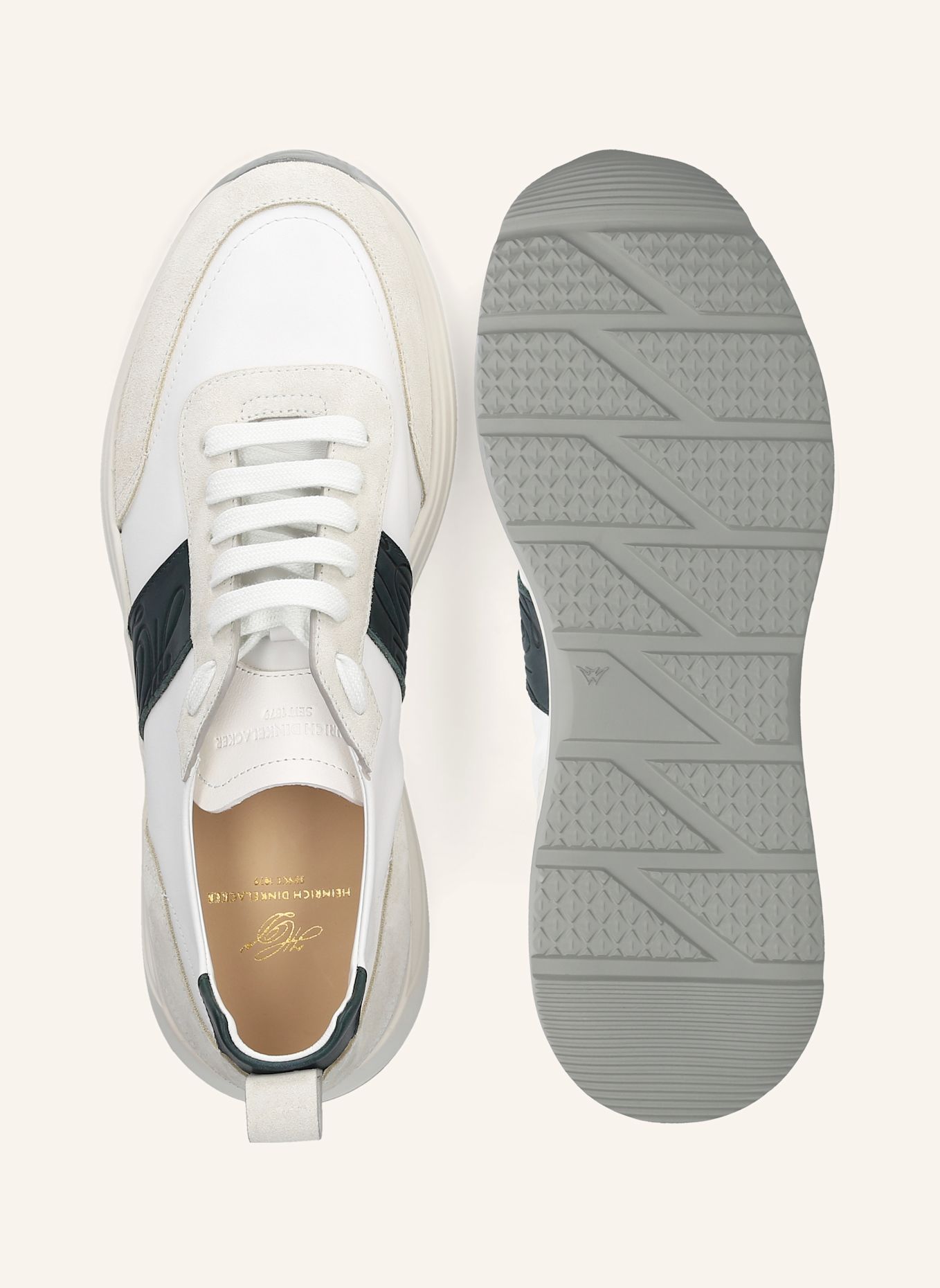 HEINRICH DINKELACKER Sneakers TORONTO SNEAKER CL: WIT / PETROL