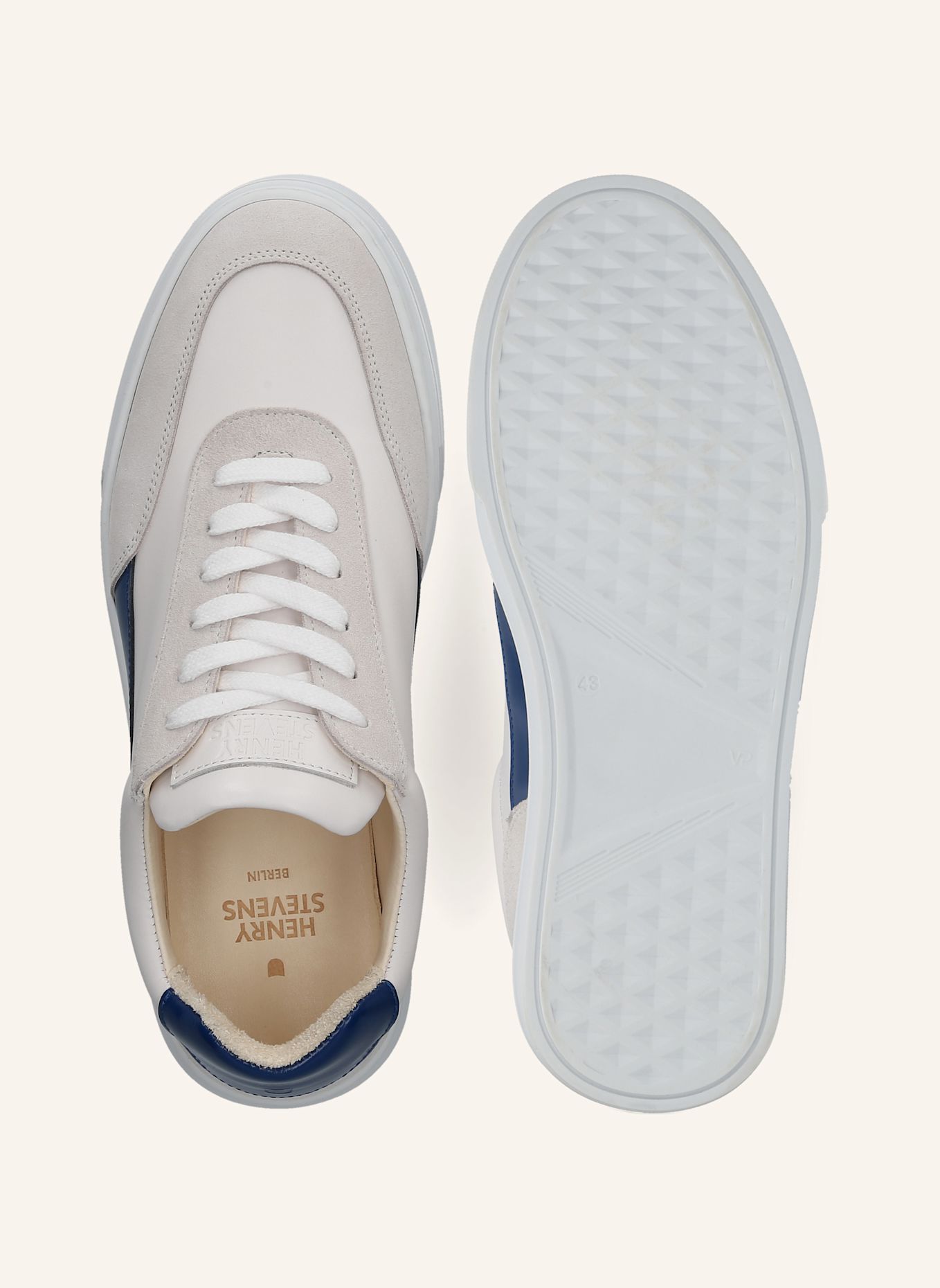 Henry Stevens Sneakers TRAVIS US: WIT / BLAUW