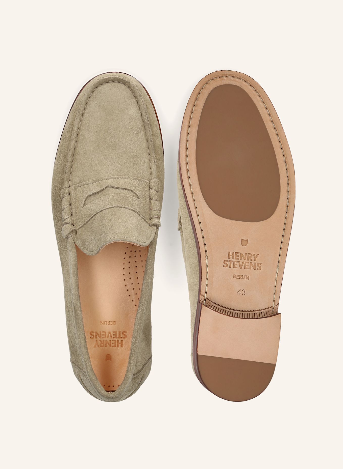Henry Stevens Loafers RILEY M PL: BEIGE