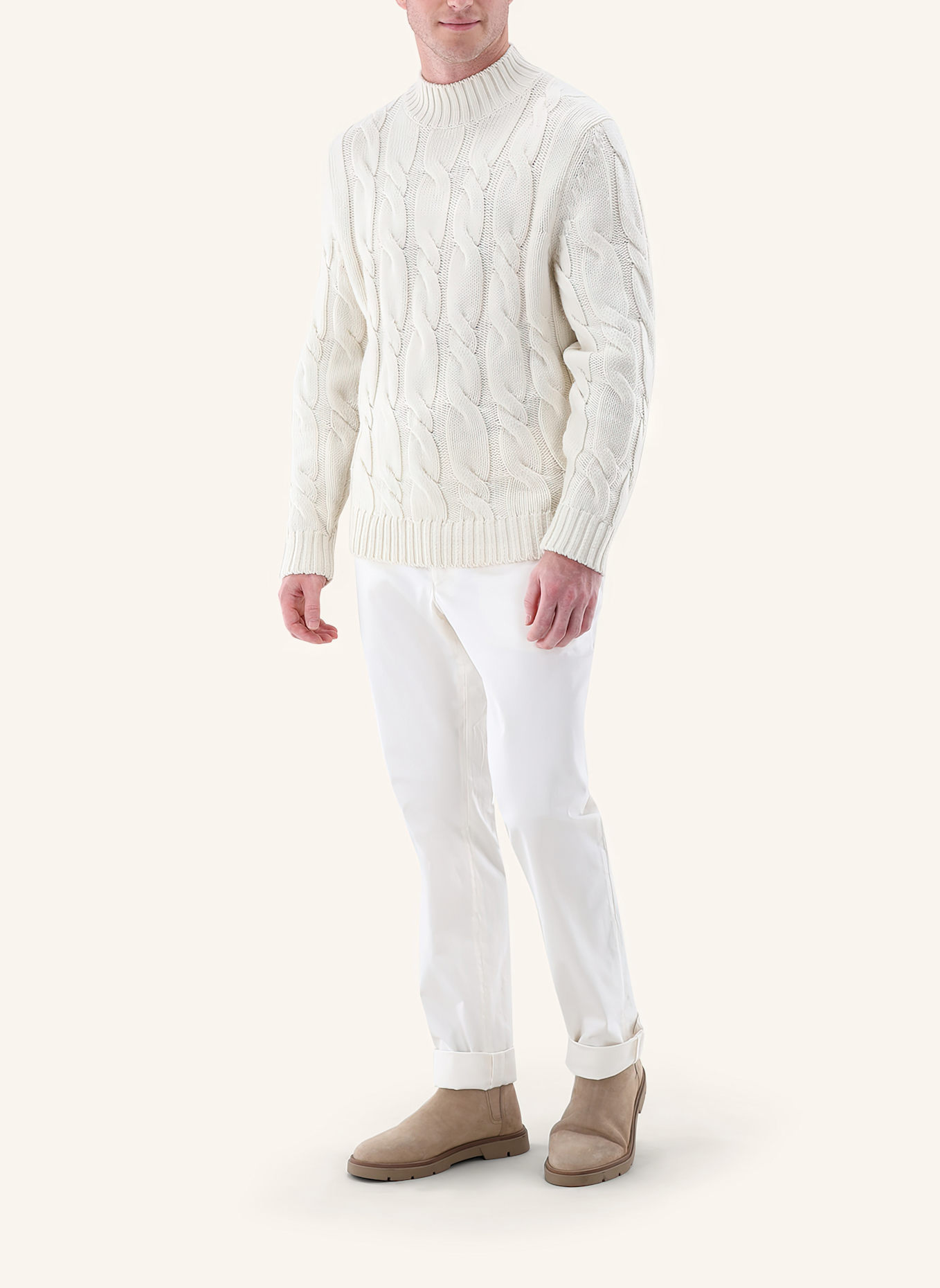 van Laack Pullover Langer Ärmel, Farbe: BEIGE (Bild 4)