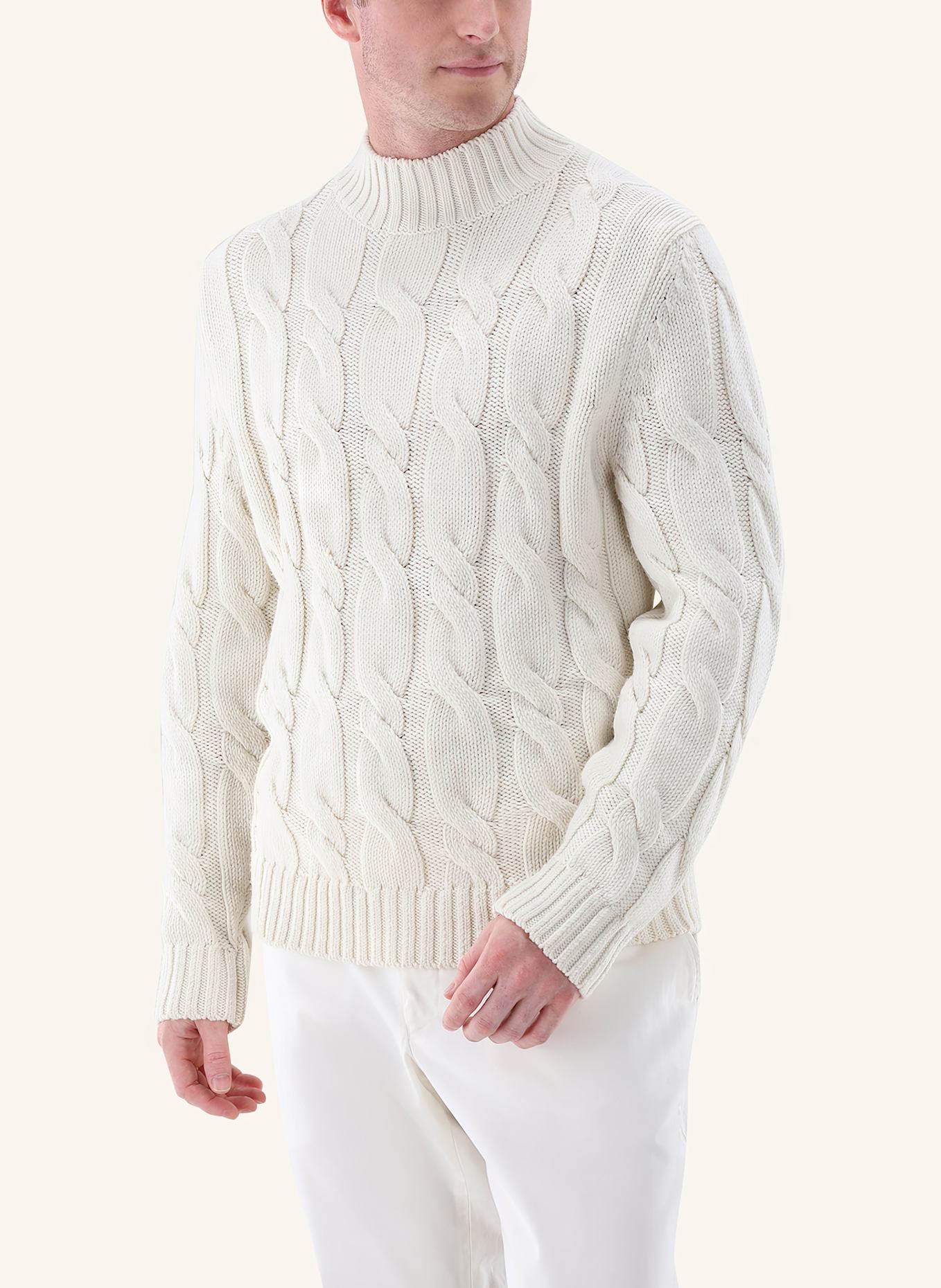 van Laack Pullover Langer Ärmel, Farbe: BEIGE (Bild 3)