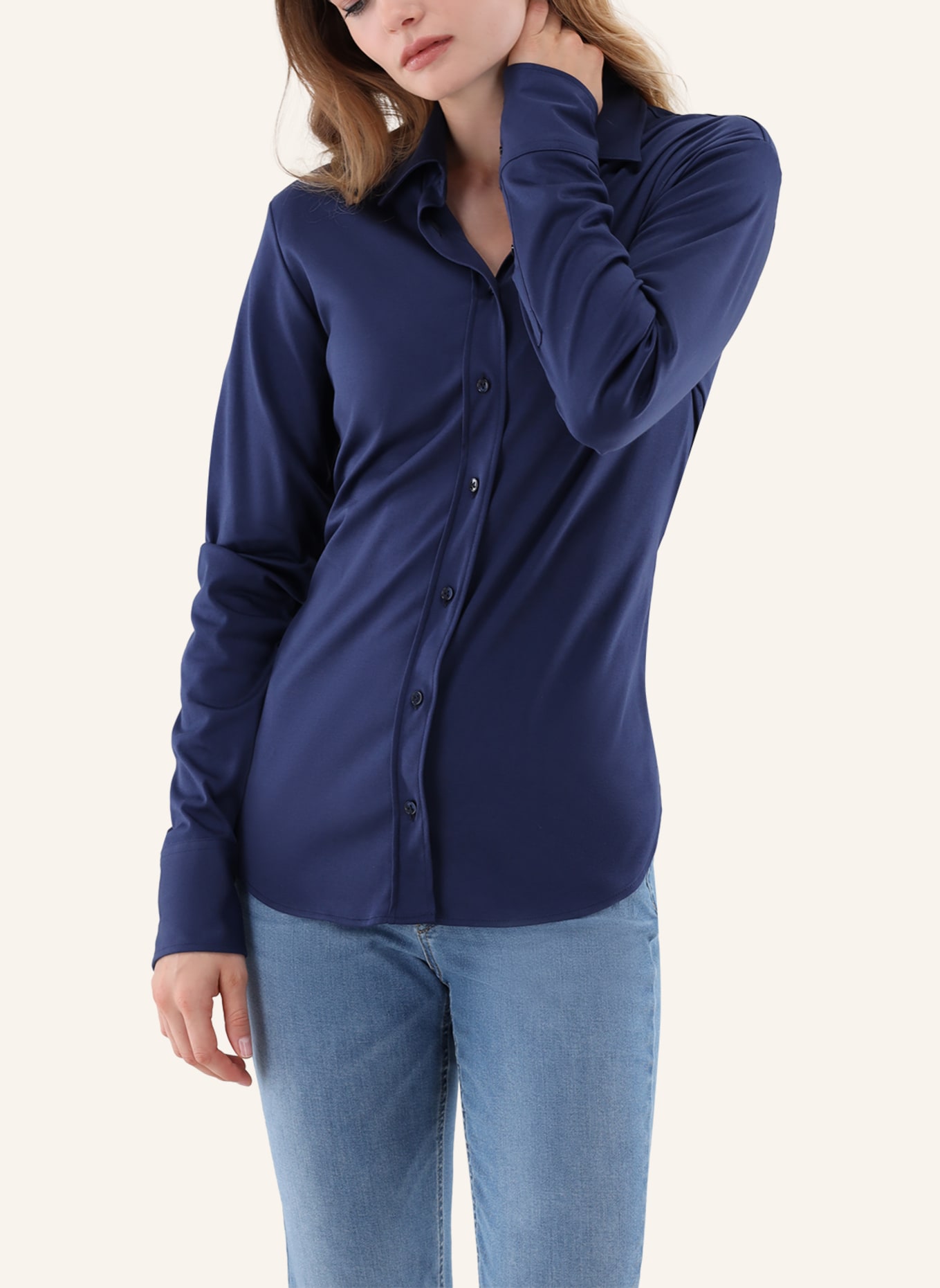 van Laack Bluse Modern Fit, Farbe: BLAU (Bild 3)