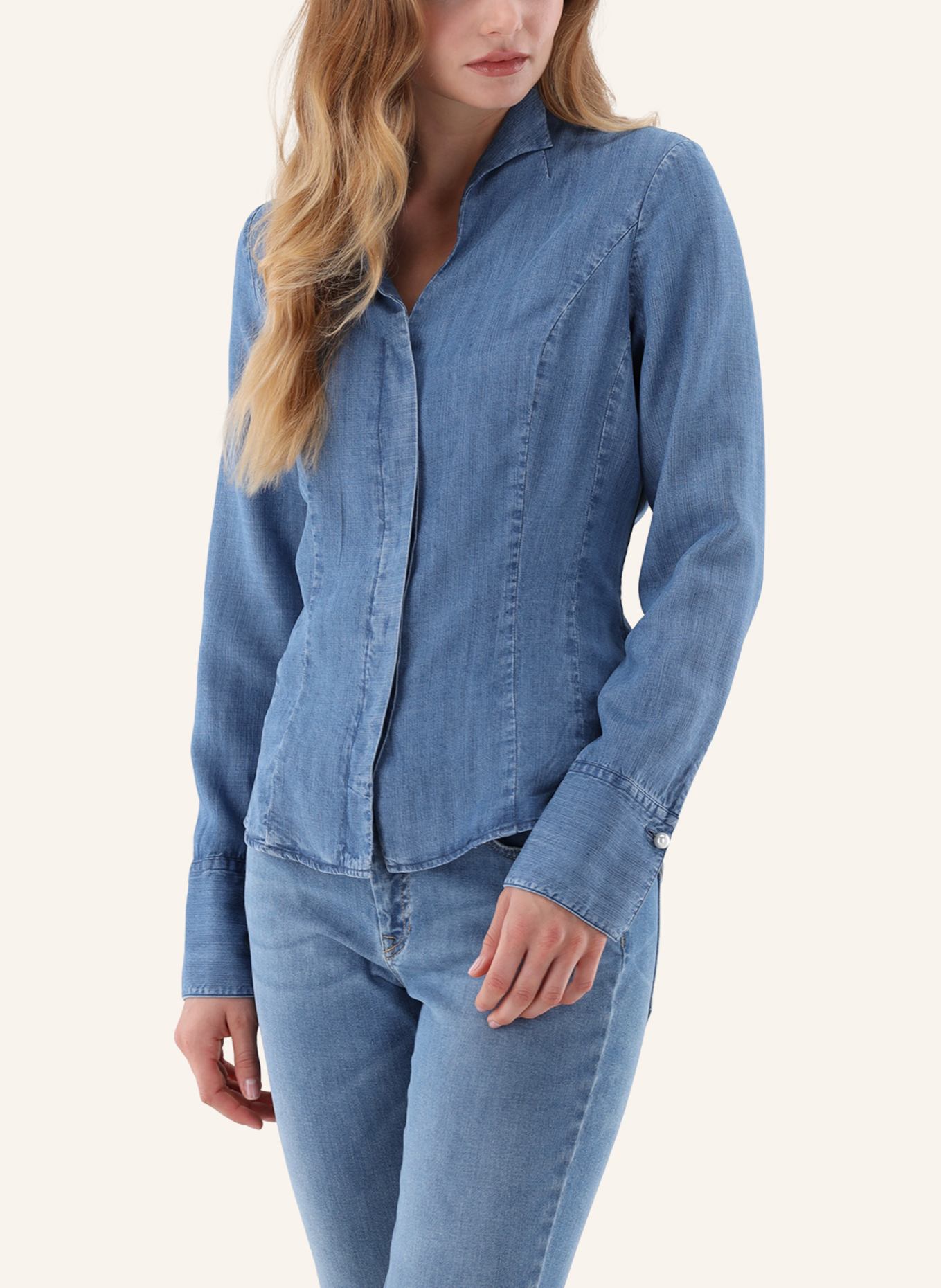 van Laack Bluse Modern Fit, Farbe: BLAU (Bild 3)