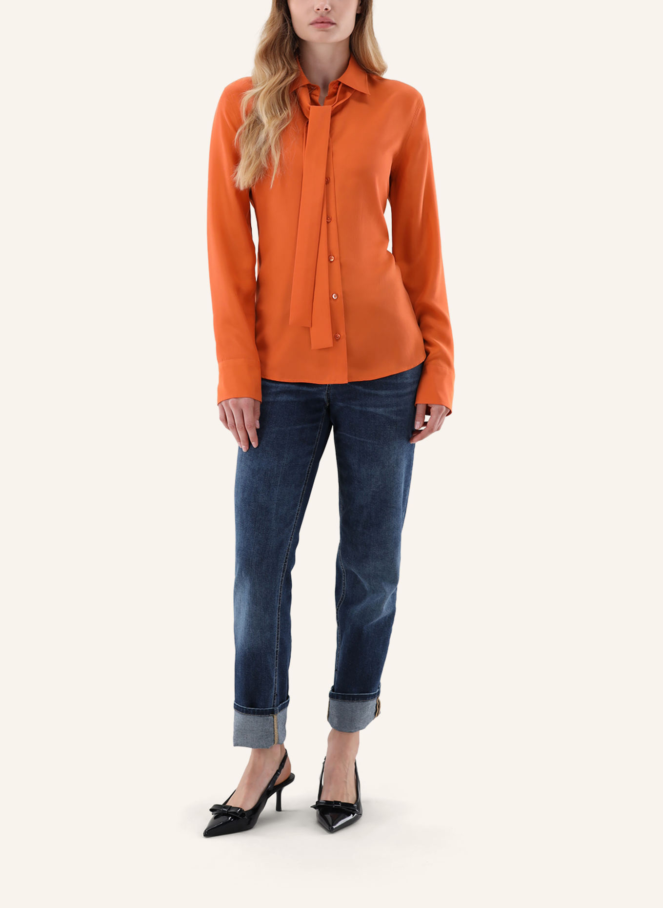 van Laack Bluse Modern Fit, Farbe: ORANGE (Bild 4)