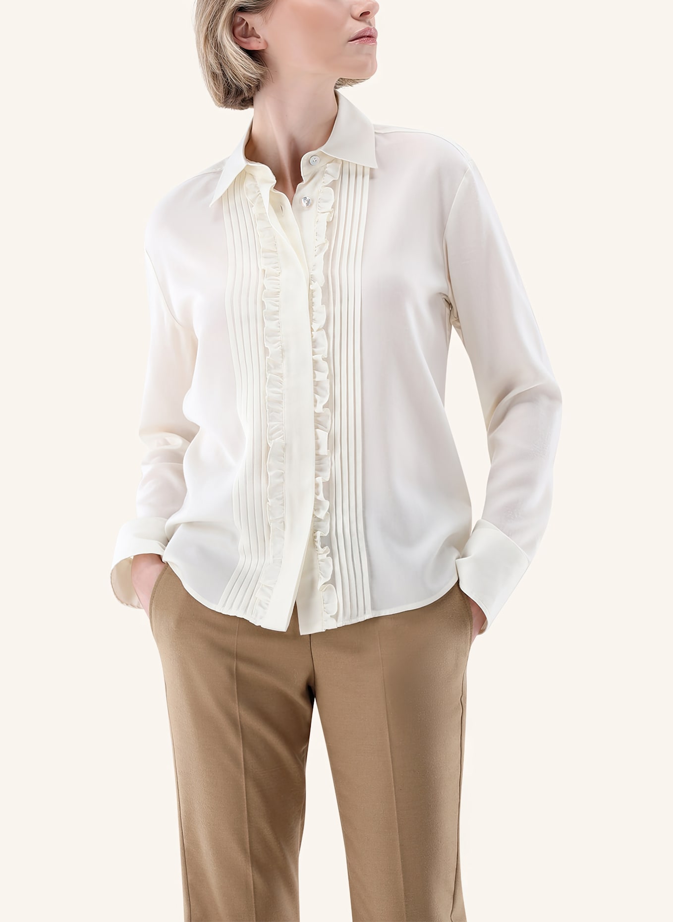 van Laack Bluse Modern Fit, Farbe: BEIGE (Bild 3)