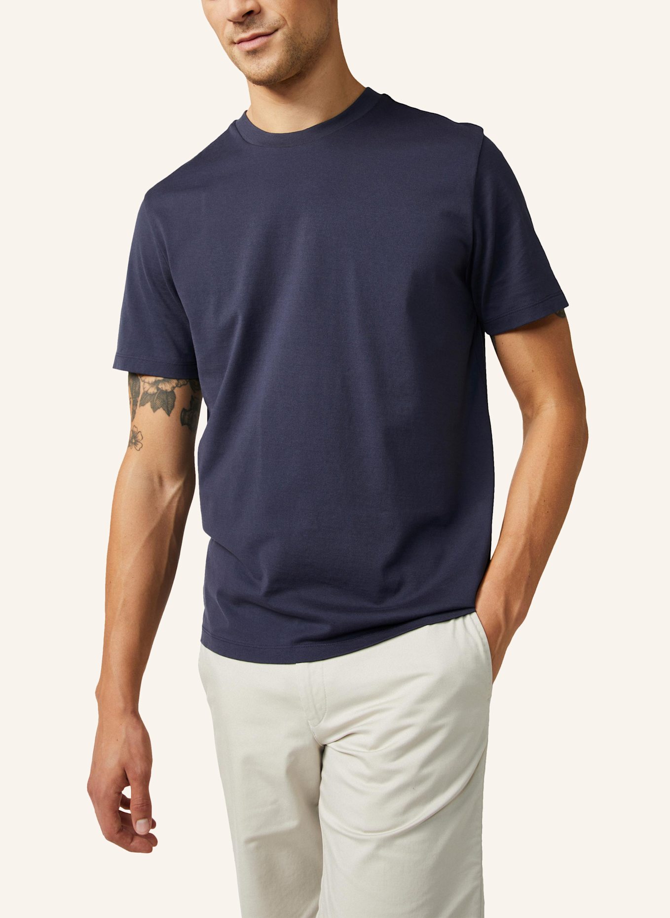 van Laack T-Shirt Modern Fit: DUNKELBLAU
