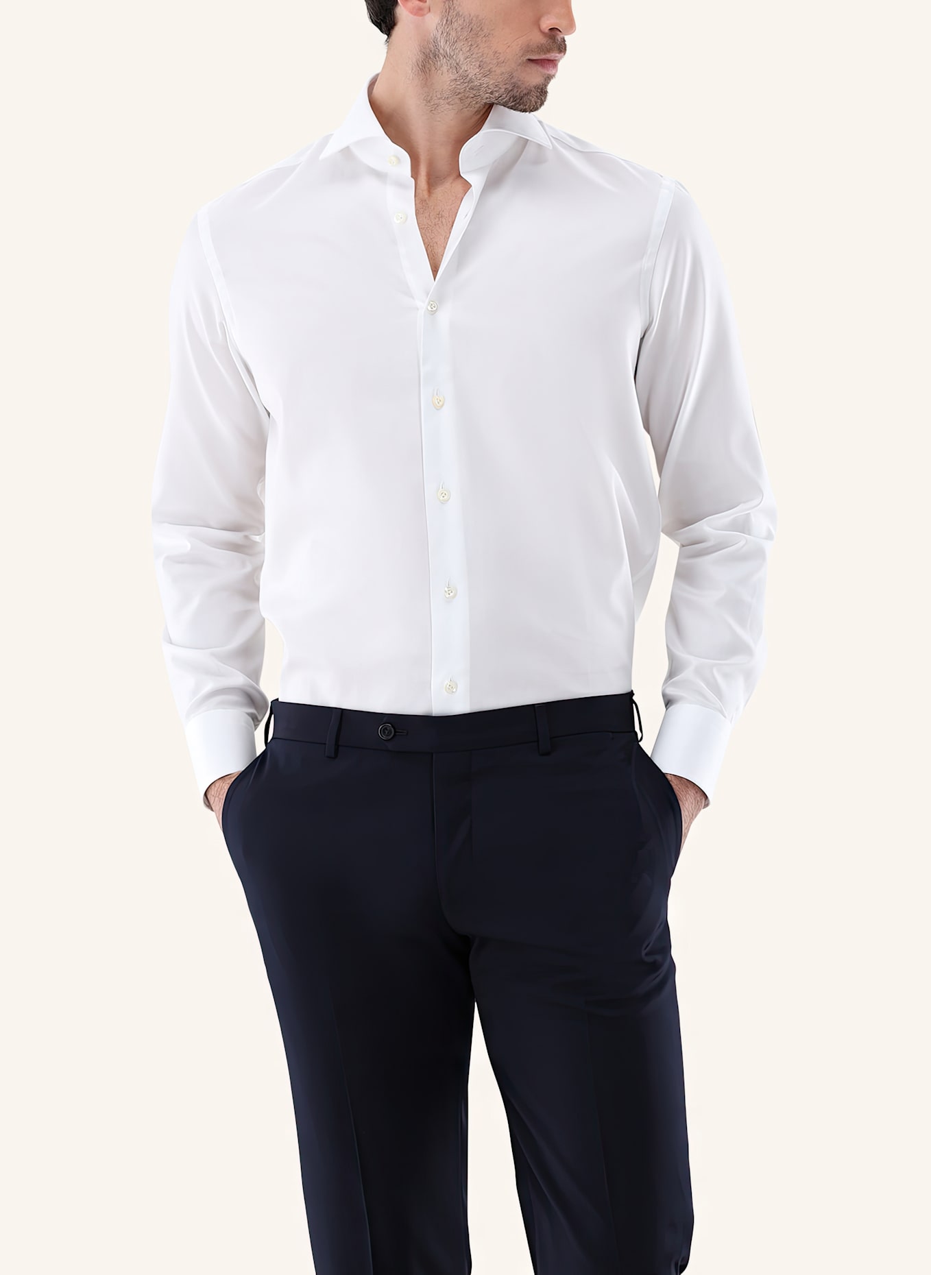 van Laack Hemd Tailor Fit: WEISS