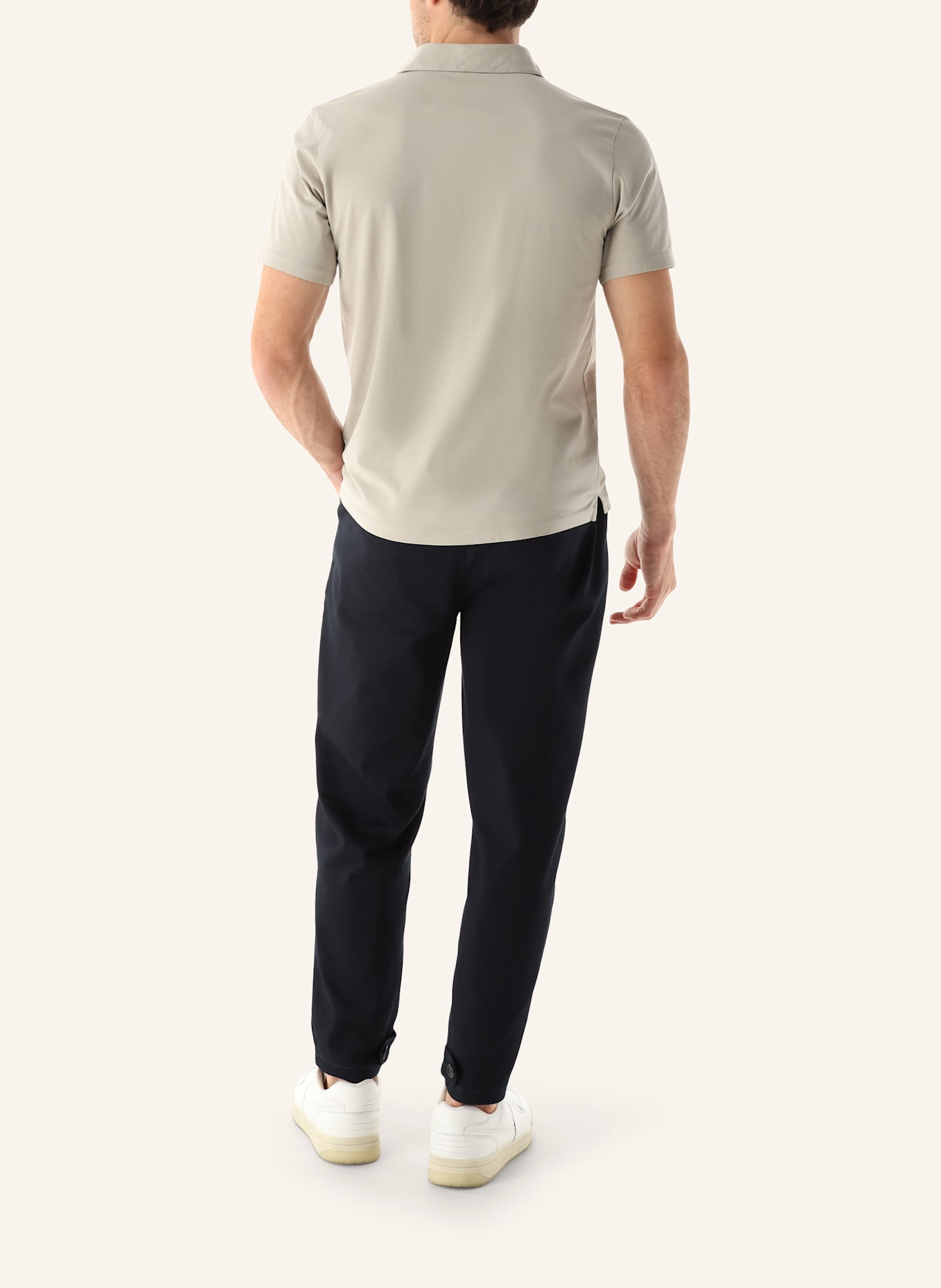 van Laack Hemd Polo: BEIGE/ BRAUN