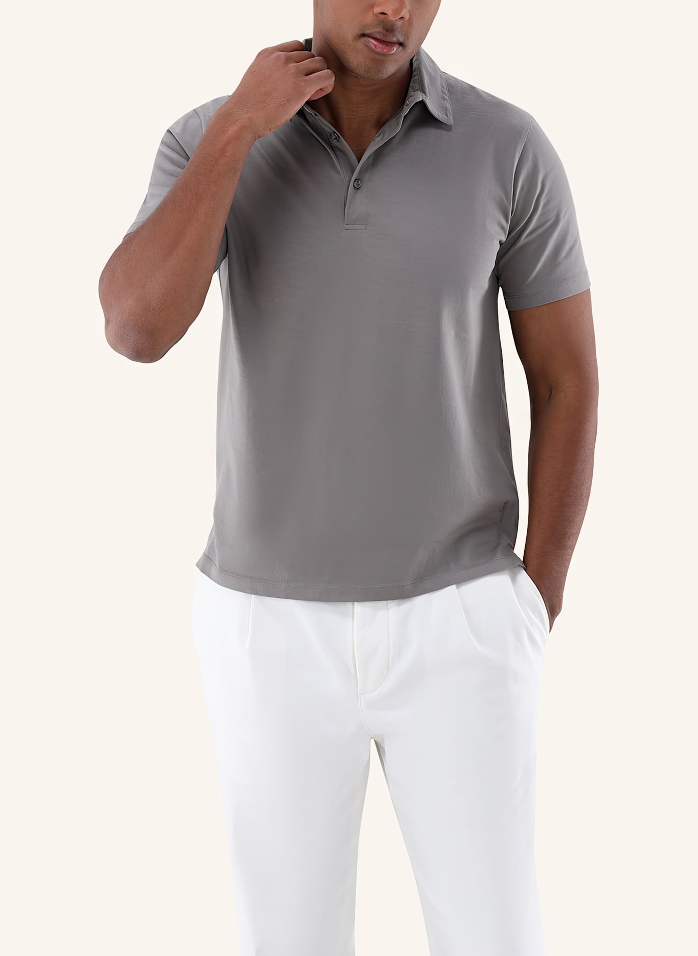 van Laack Hemd Polo: GRAU