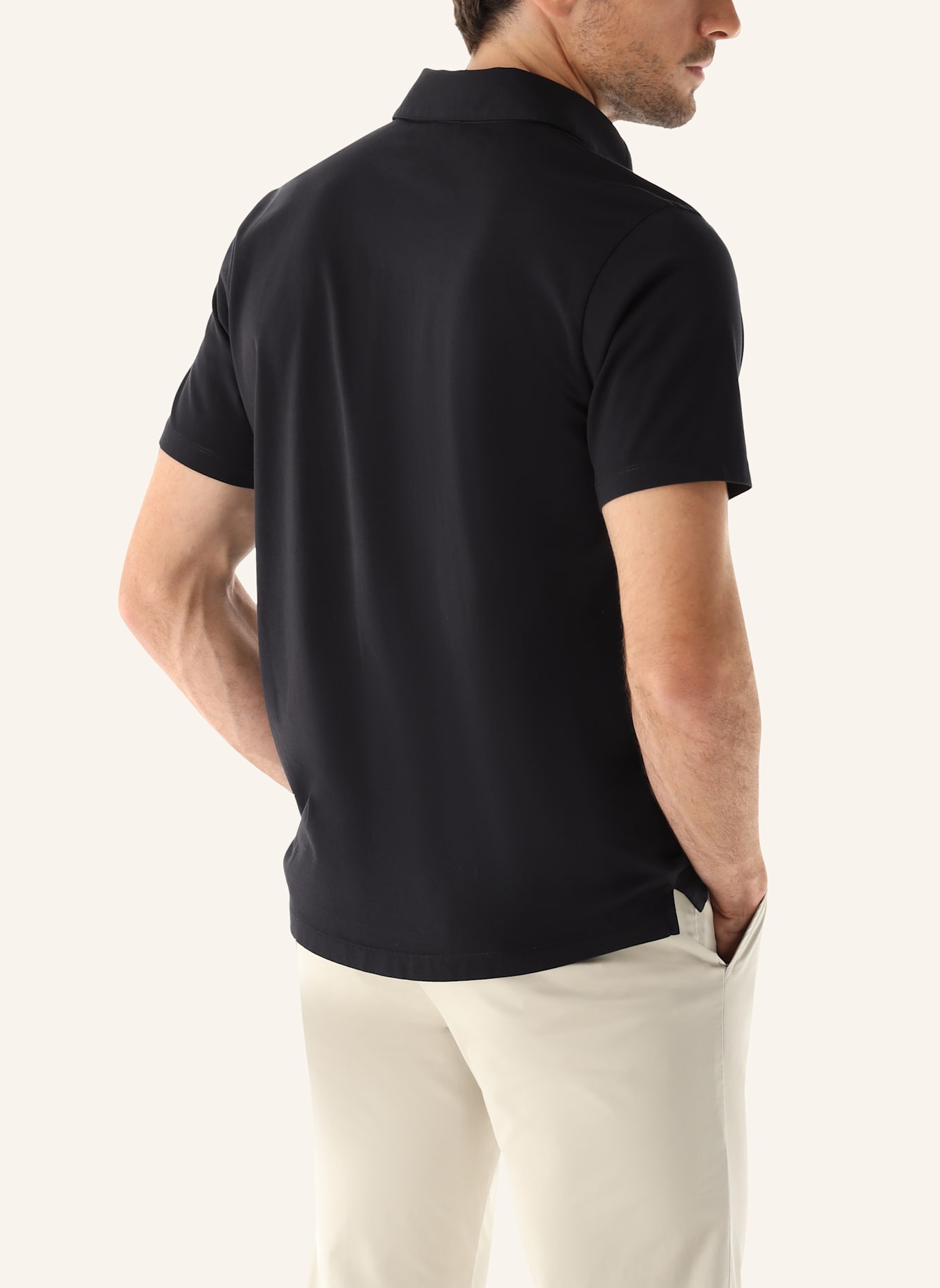 van Laack Hemd Polo: SCHWARZ