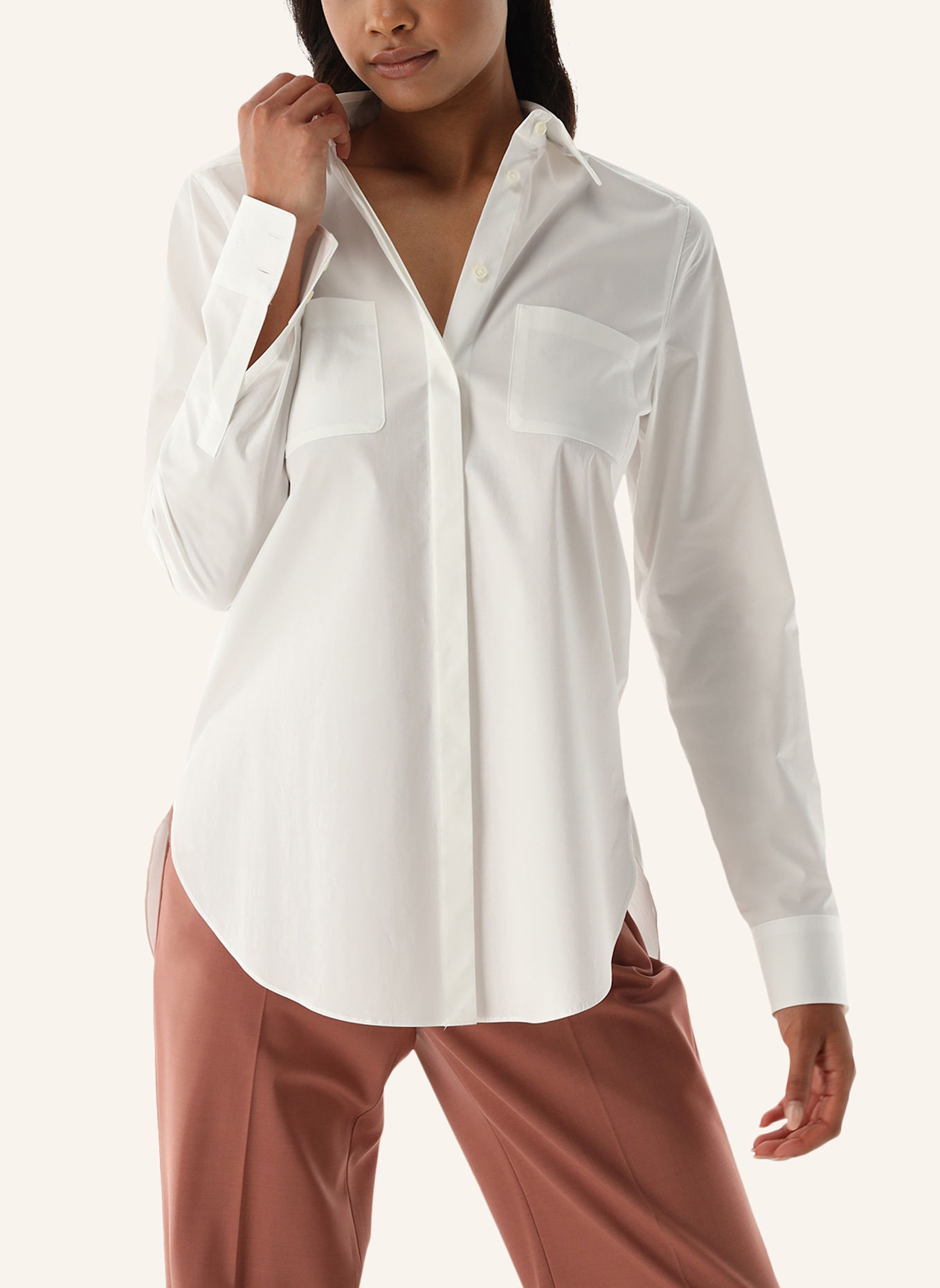 van Laack Bluse Modern Fit: WEISS
