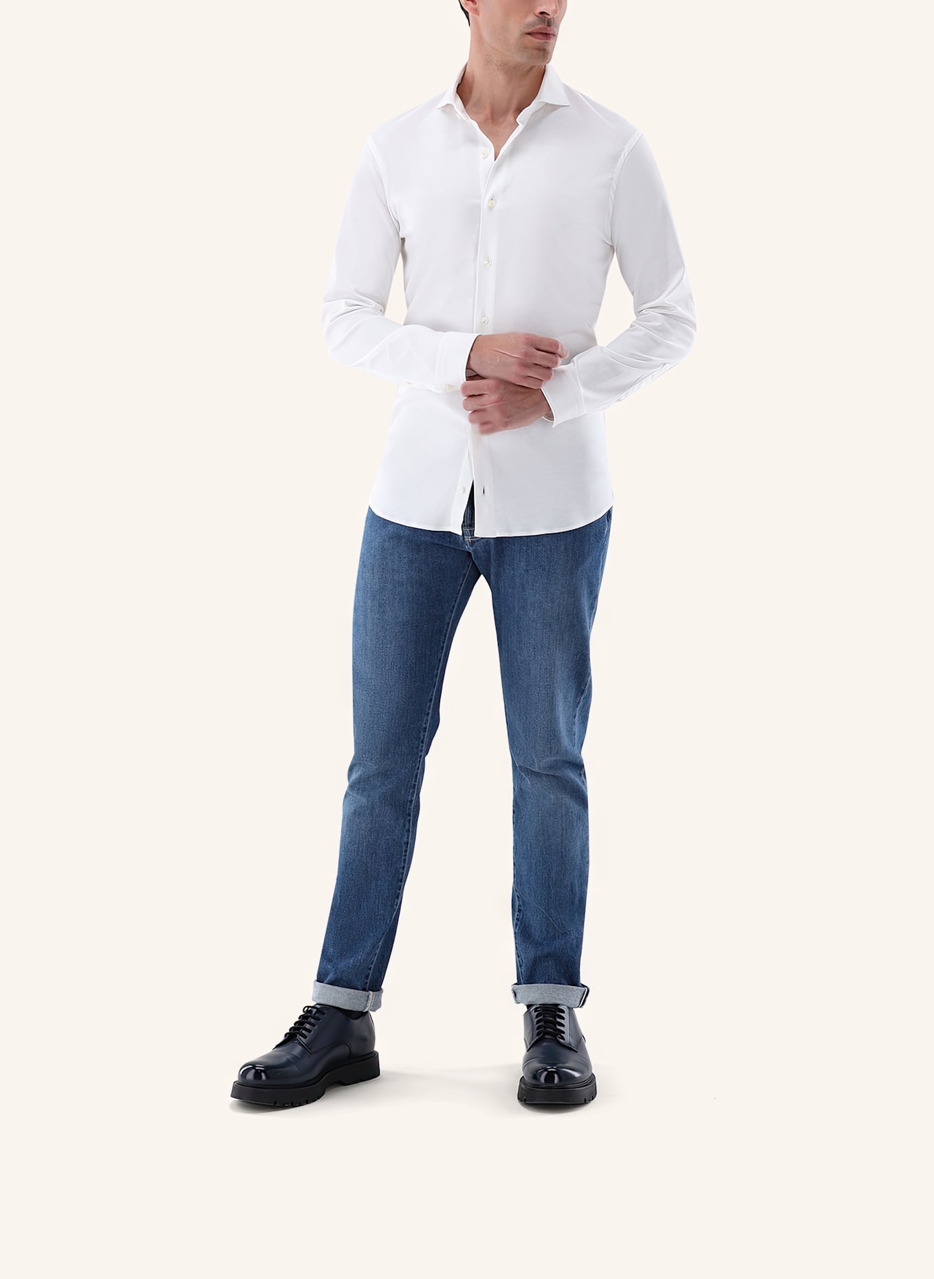 van Laack Hemd Slim Fit: WEISS