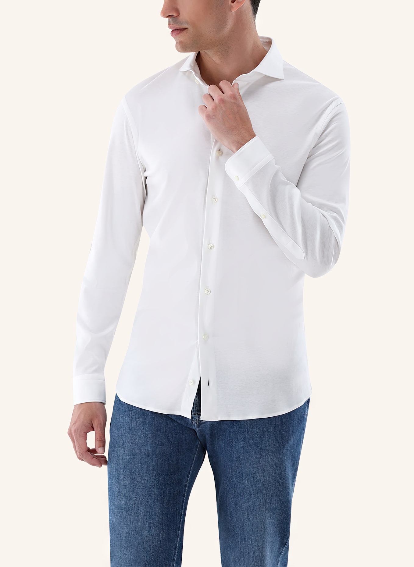 van Laack Hemd Slim Fit: WEISS