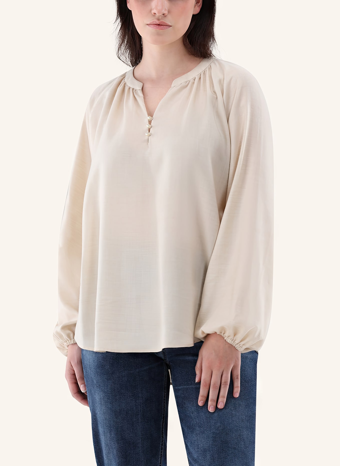 van Laack Bluse Modern Fit, Farbe: BEIGE/ BRAUN (Bild 3)