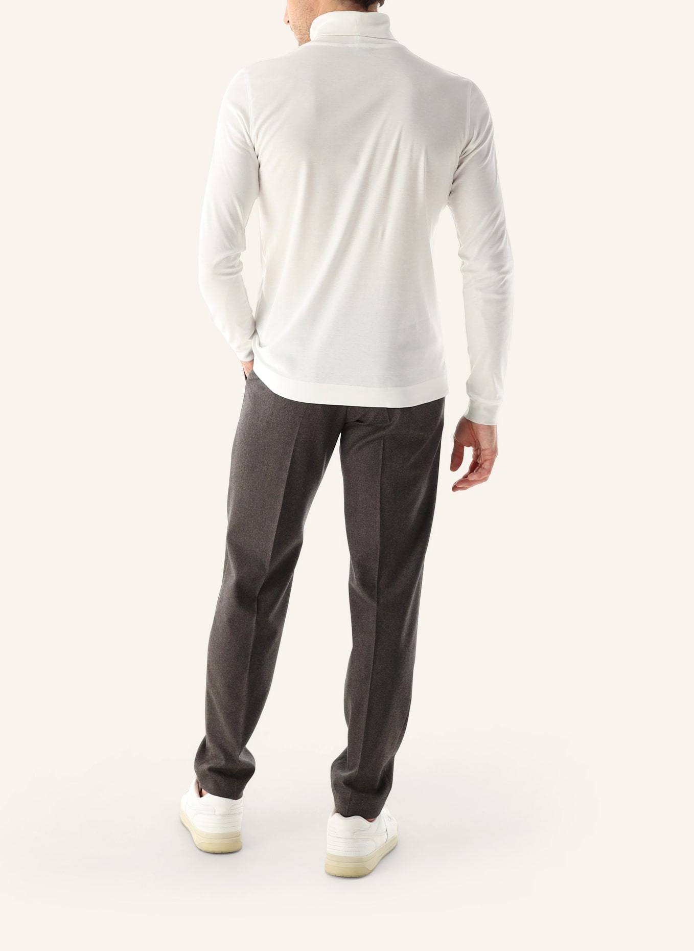 van Laack Longsleeves Polo: WEISS
