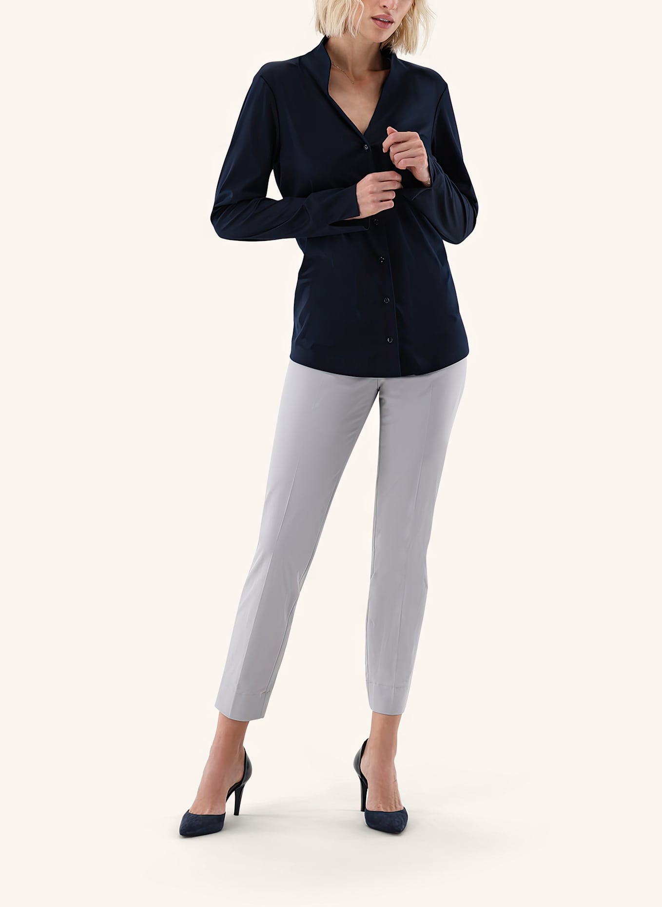 van Laack Bluse Modern Fit: DUNKELBLAU