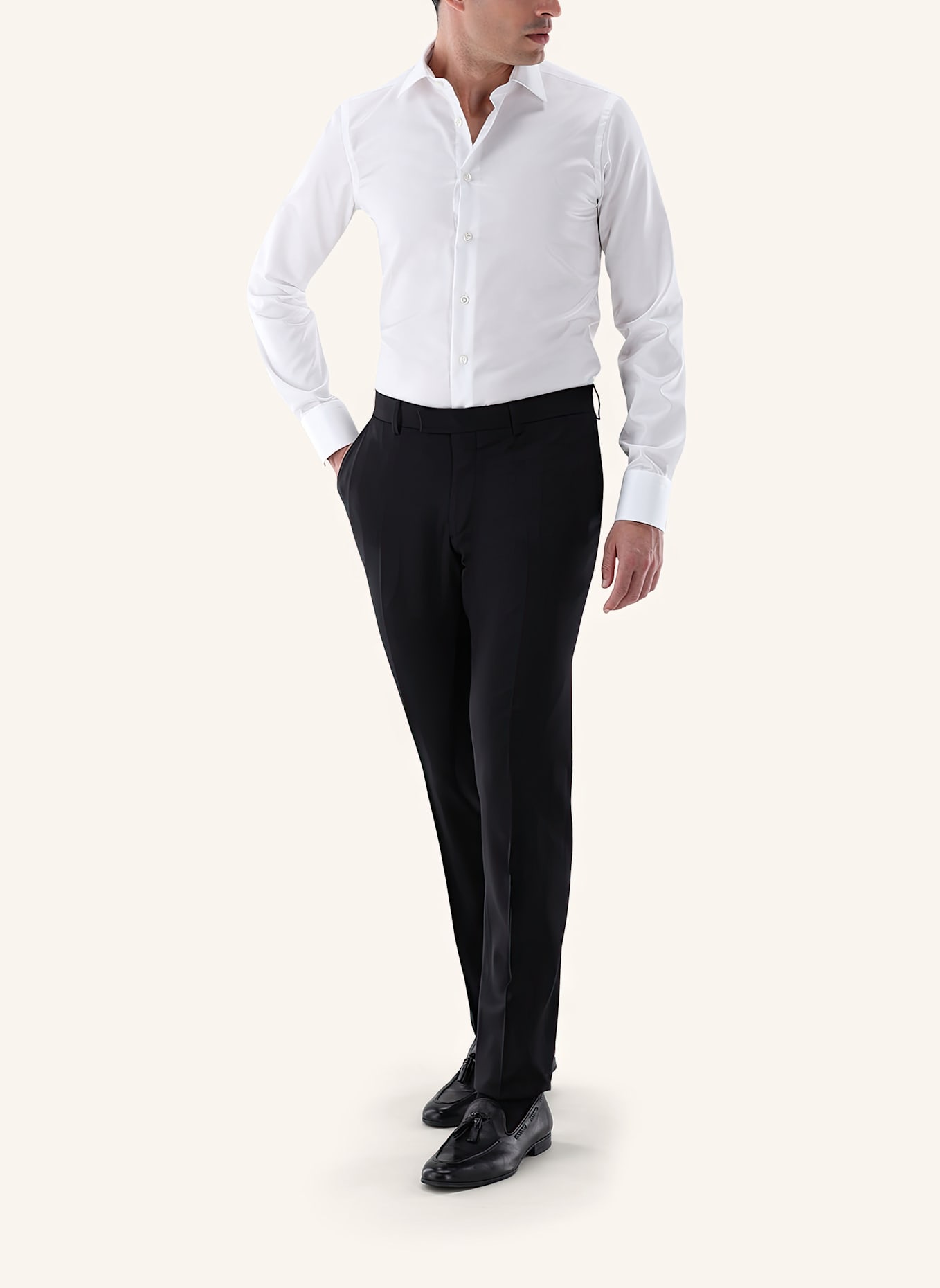 van Laack Hemd Slim Fit: WEISS