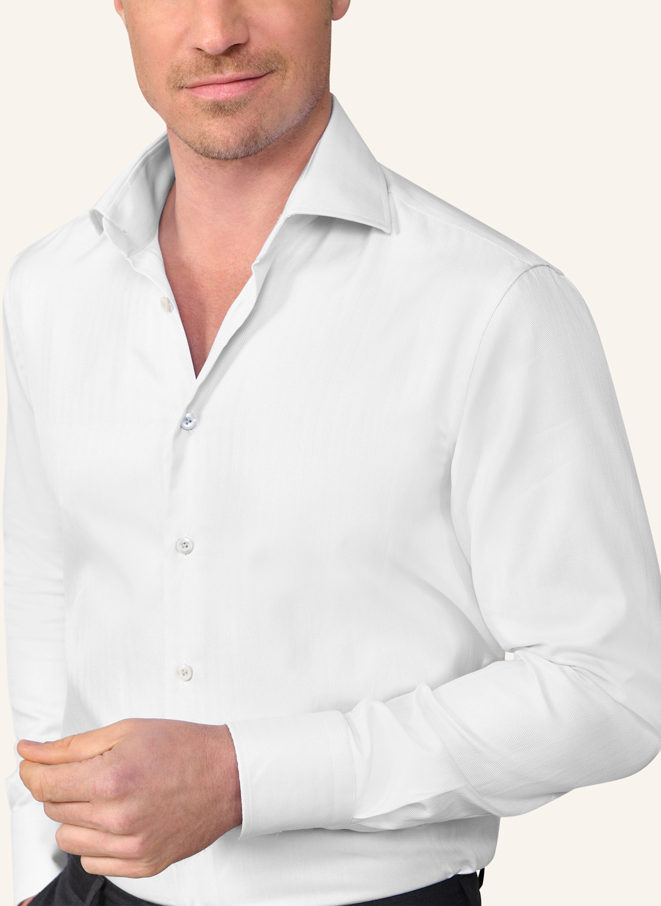 van Laack Hemd Tailor Fit: WEISS