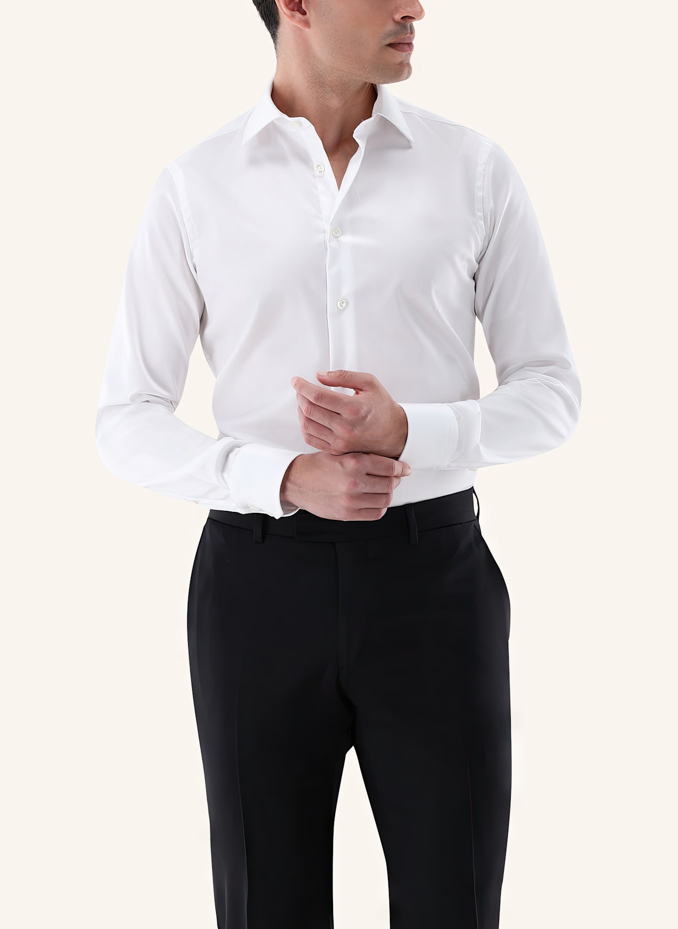 van Laack Hemd Slim Fit: WEISS