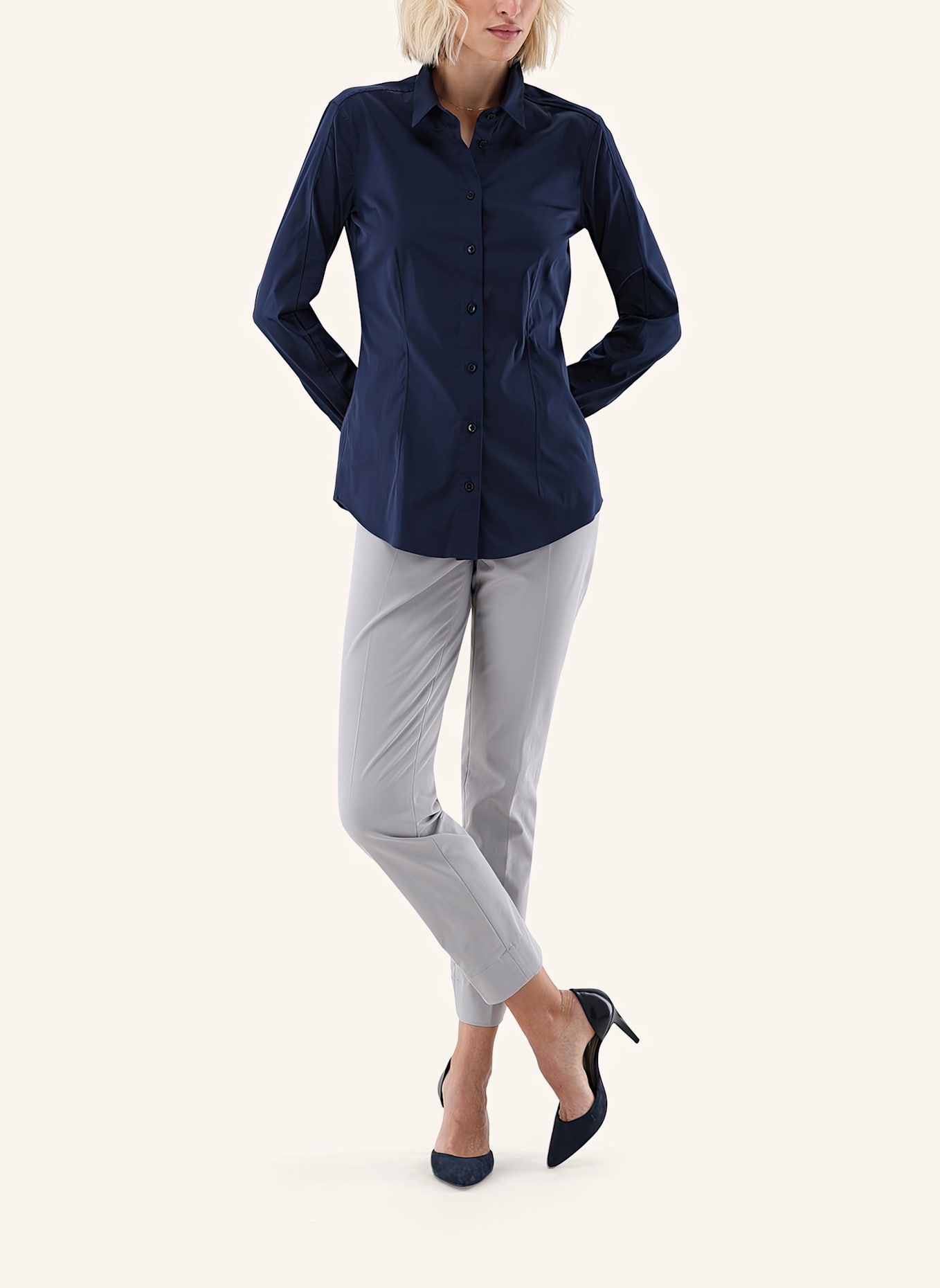 van Laack Bluse Modern Fit: DUNKELBLAU